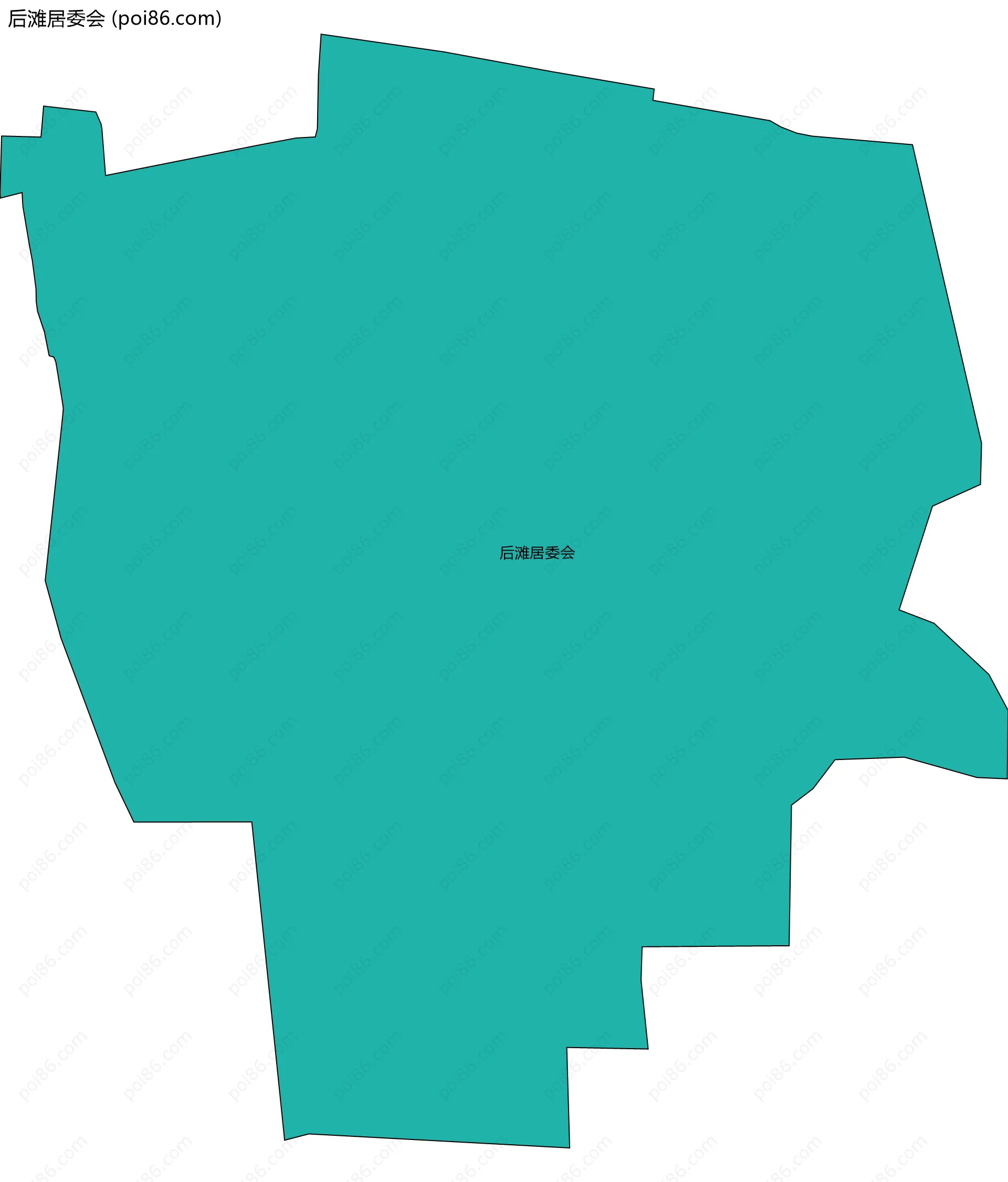 后滩居委会边界地图