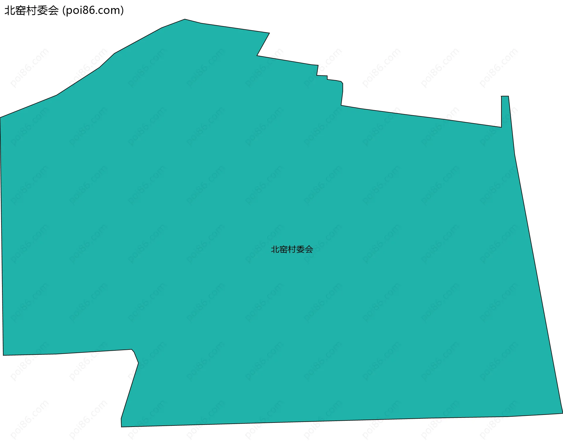 北窑村委会边界地图