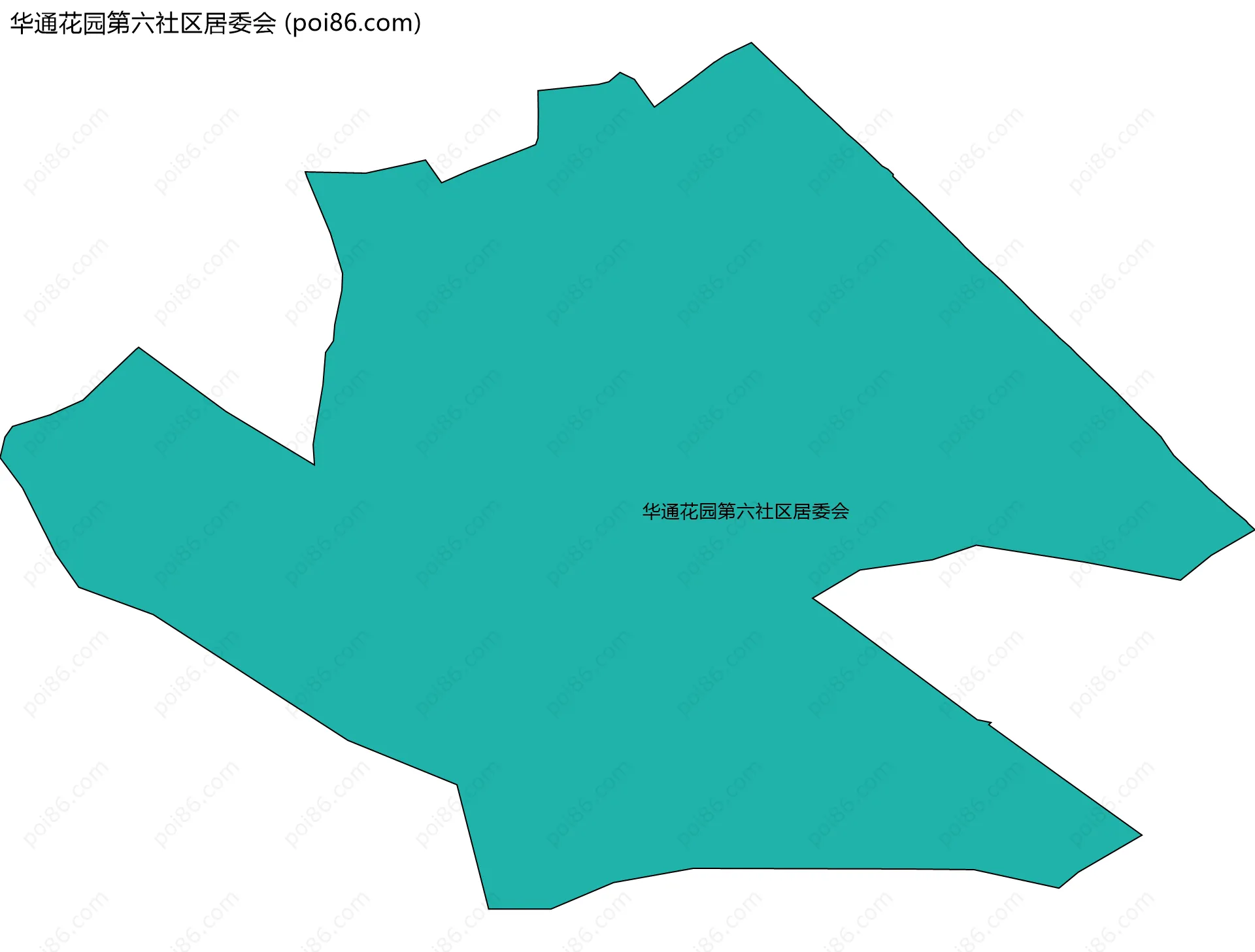 华通花园第六社区居委会边界地图