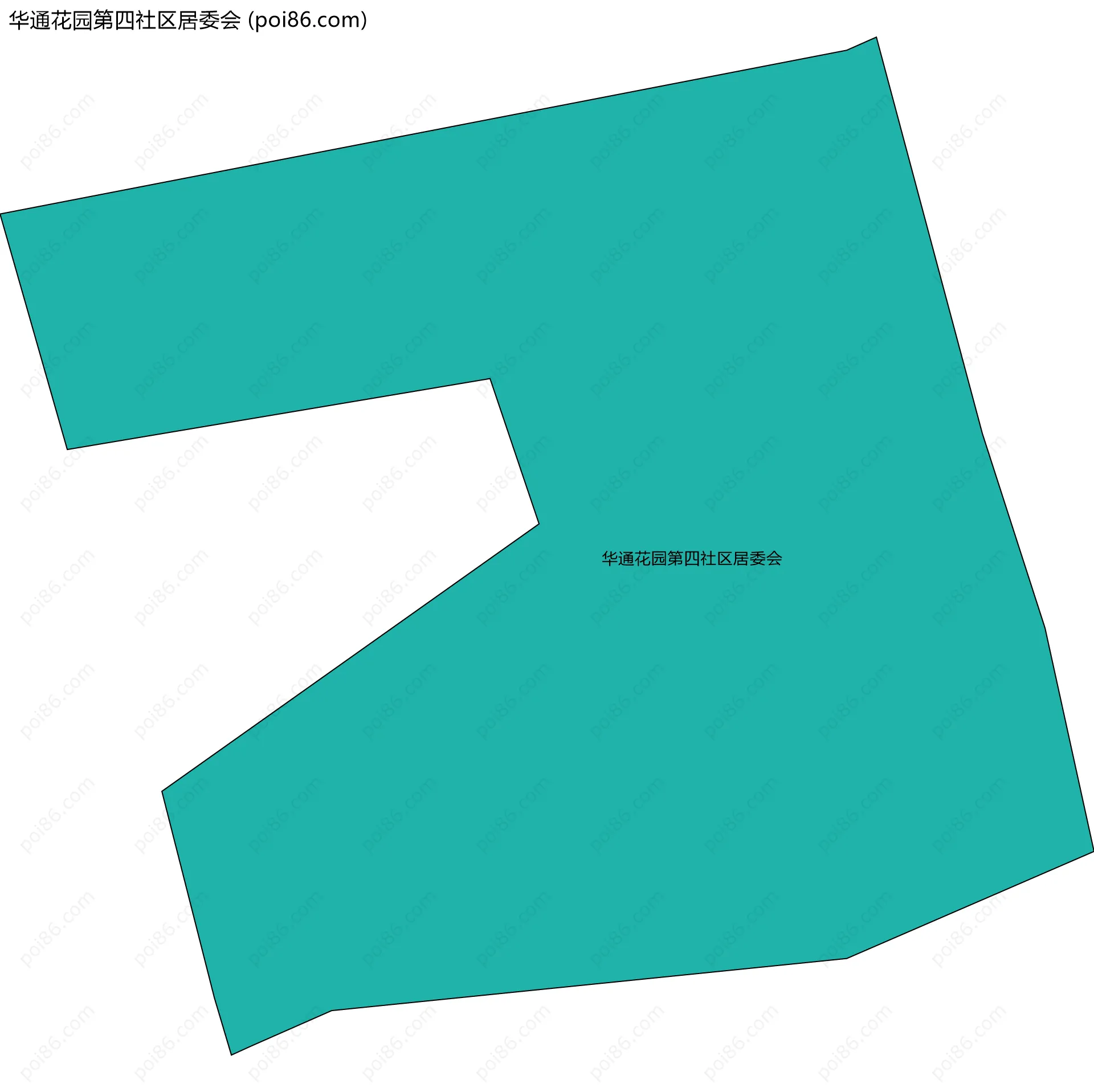 华通花园第四社区居委会边界地图