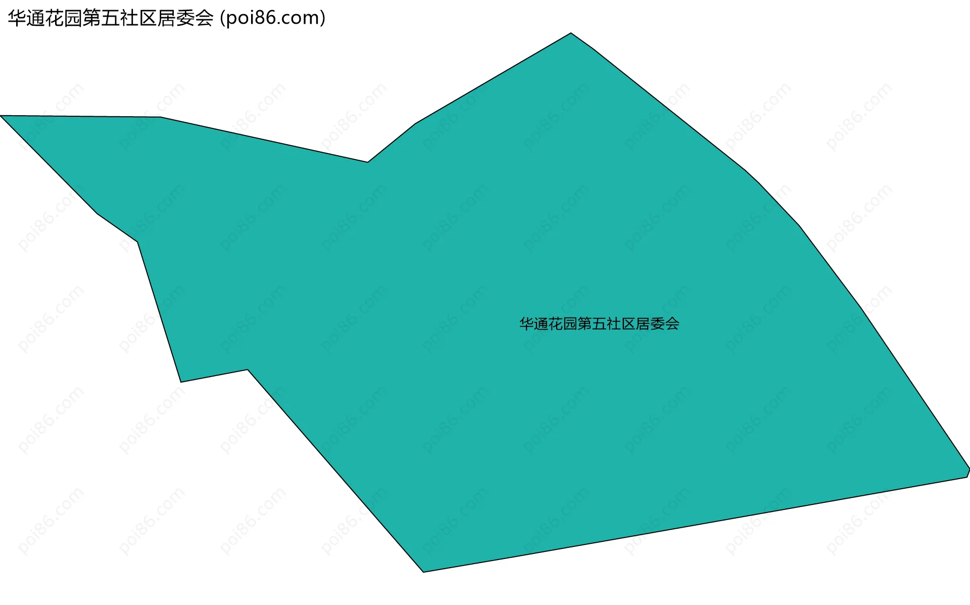 华通花园第五社区居委会边界地图