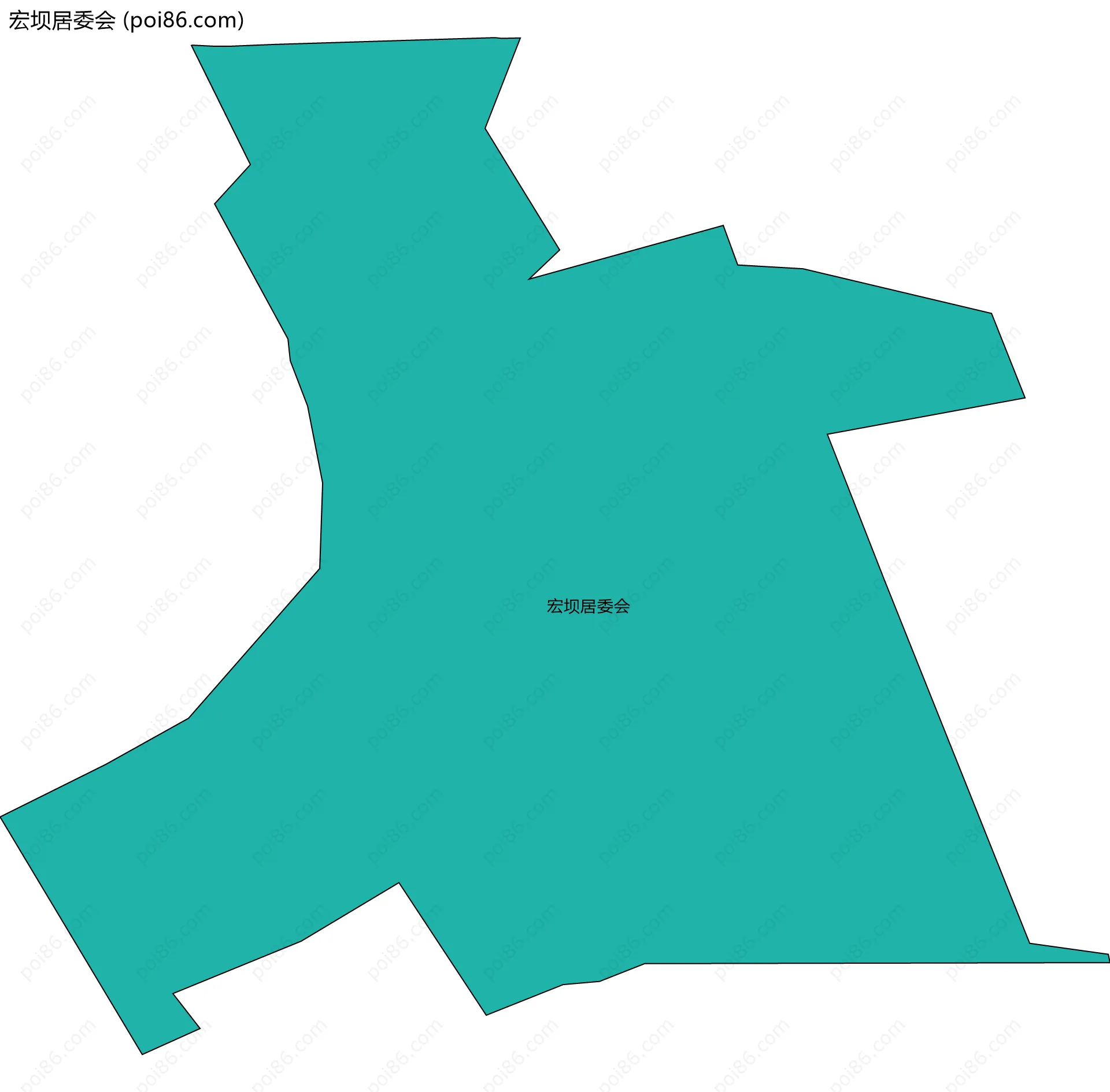 宏坝居委会边界地图