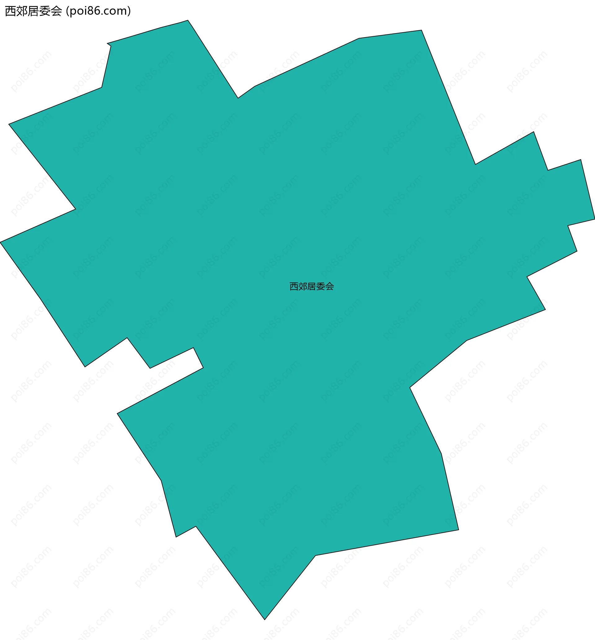 西郊居委会边界地图