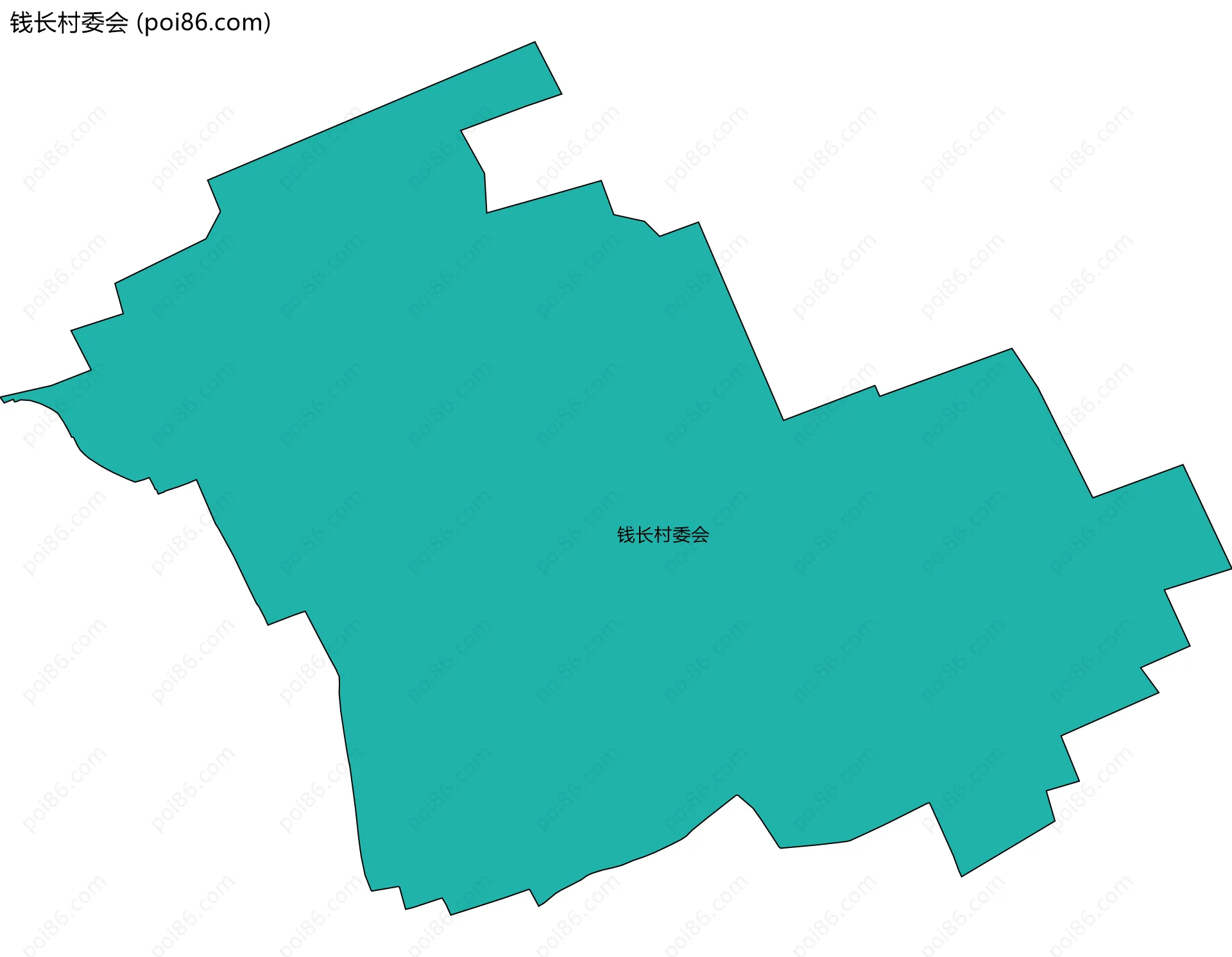 钱长村委会边界地图