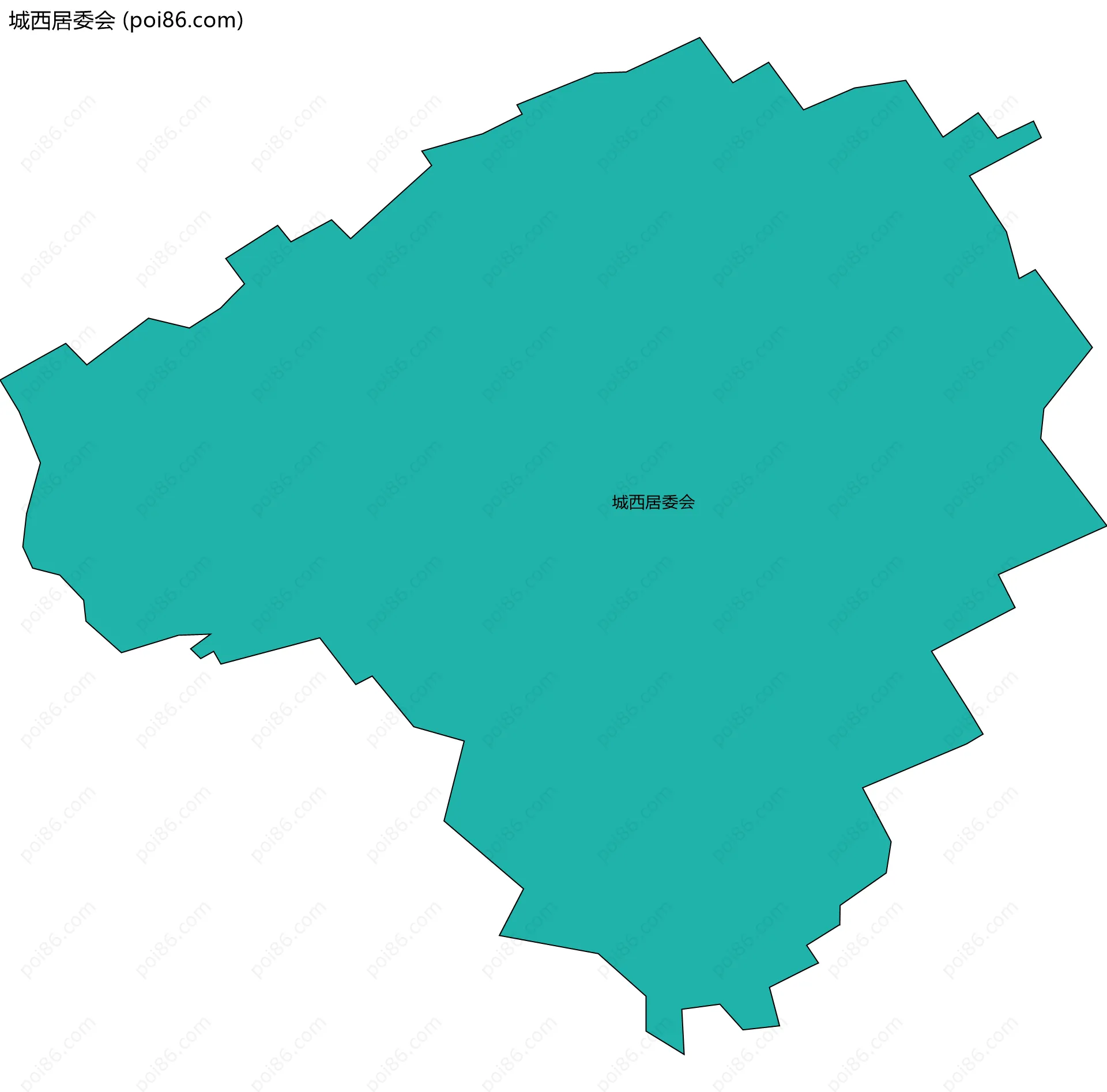 城西居委会边界地图