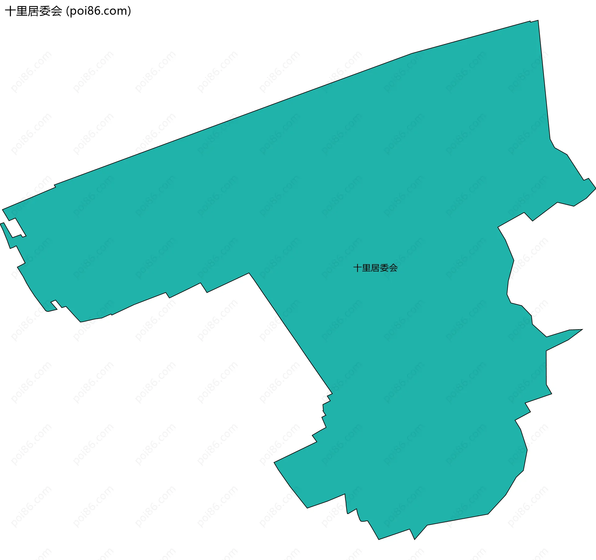 十里居委会边界地图