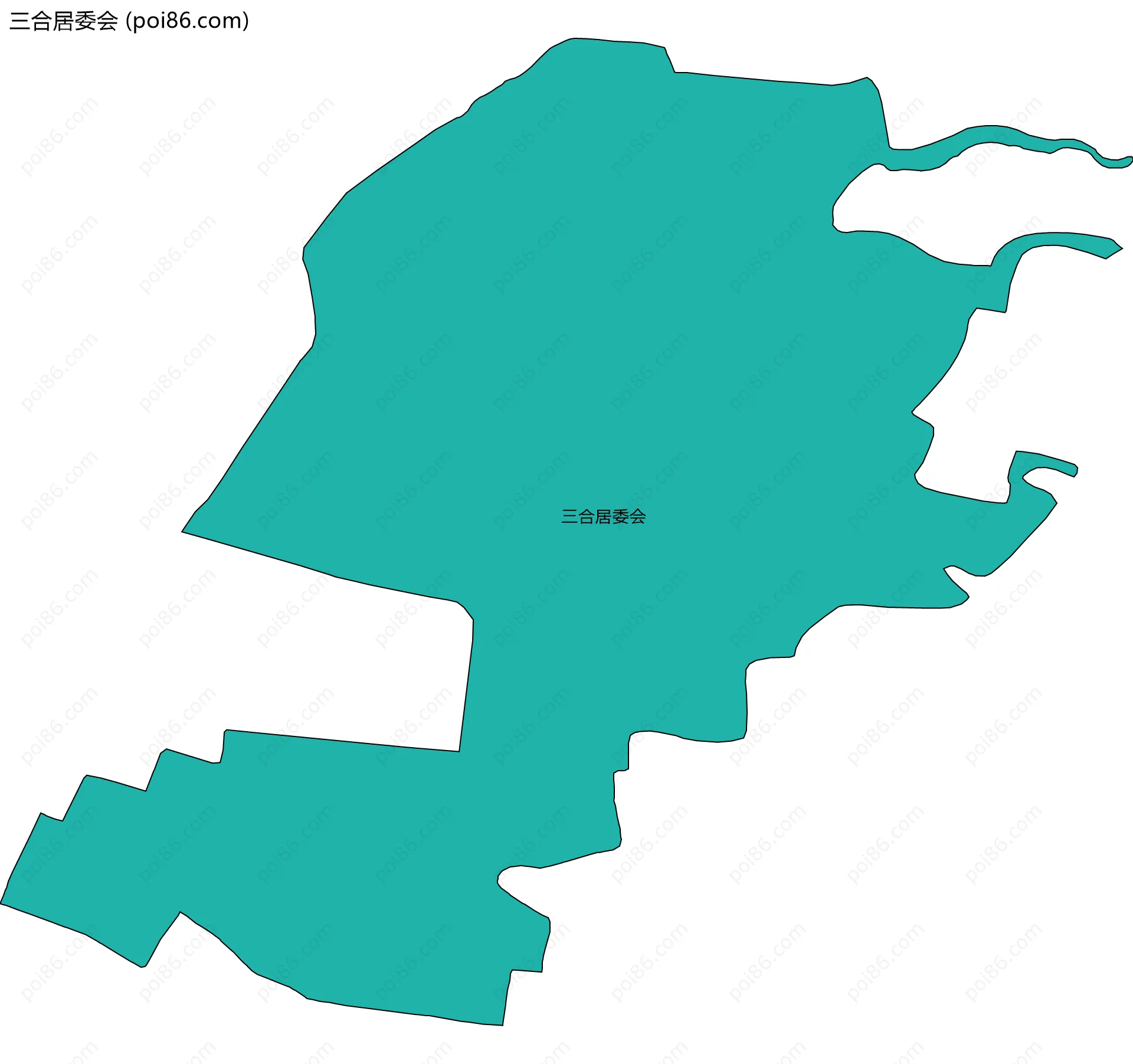 三合居委会边界地图