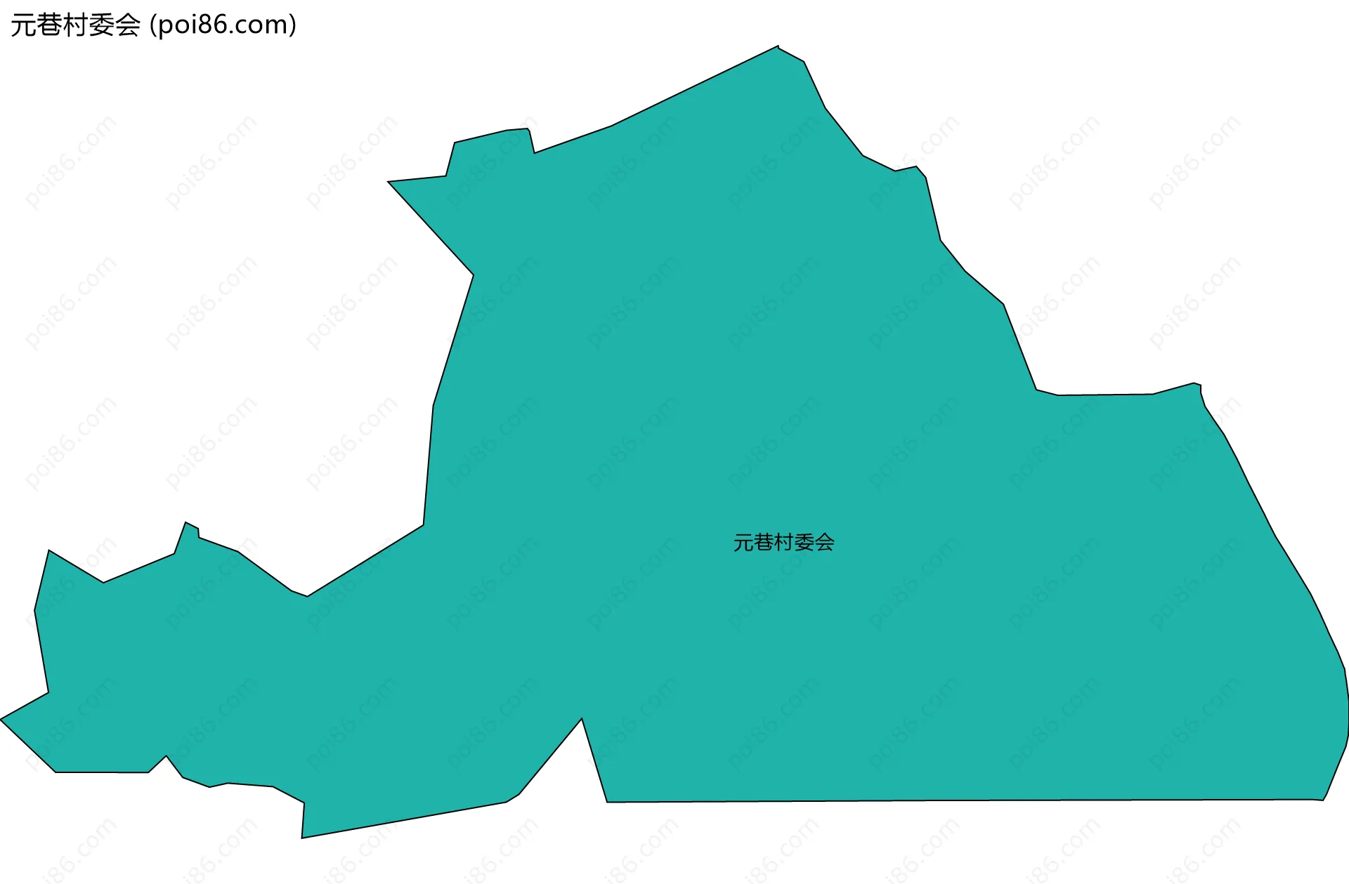 元巷村委会边界地图