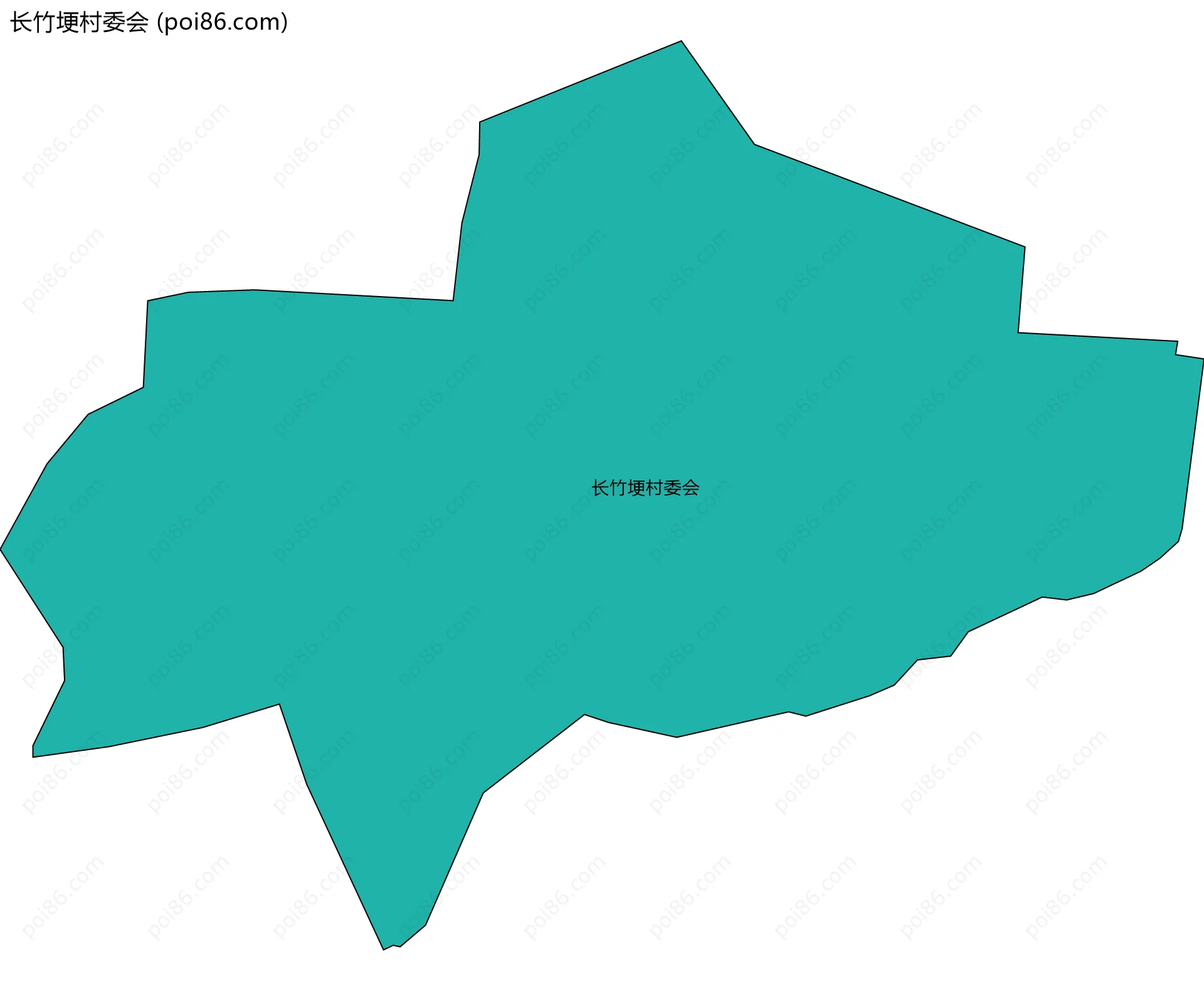 长竹埂村委会边界地图