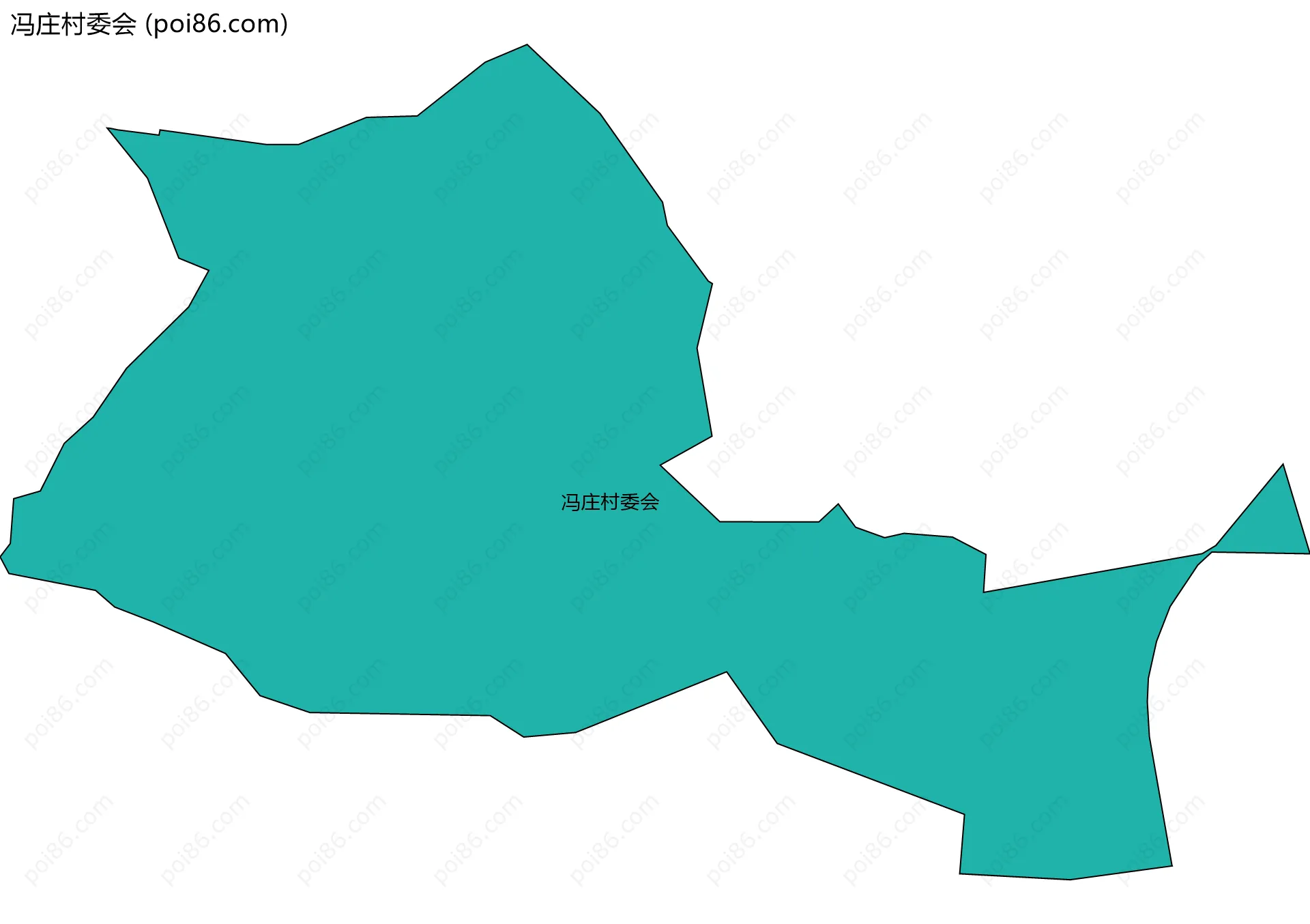 冯庄村委会边界地图