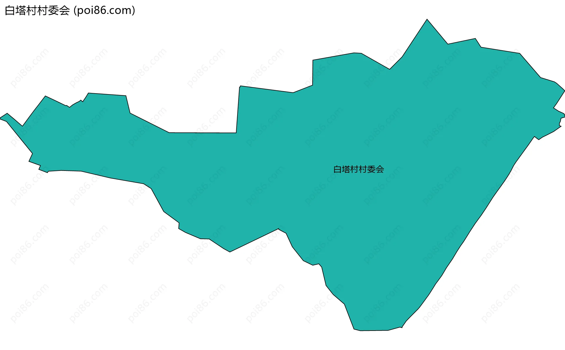白塔村村委会边界地图