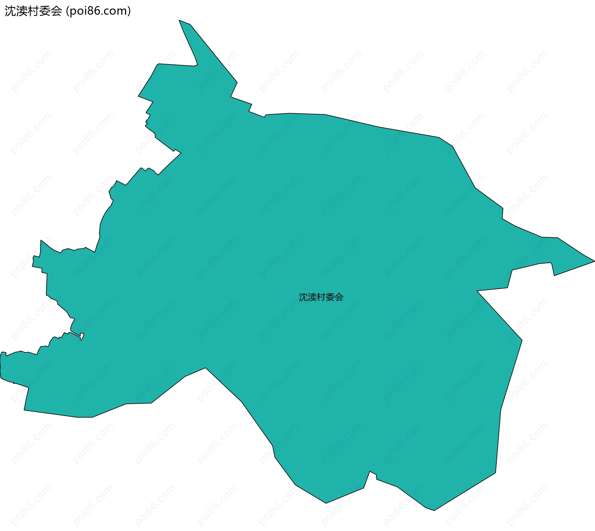 沈渎村委会边界地图