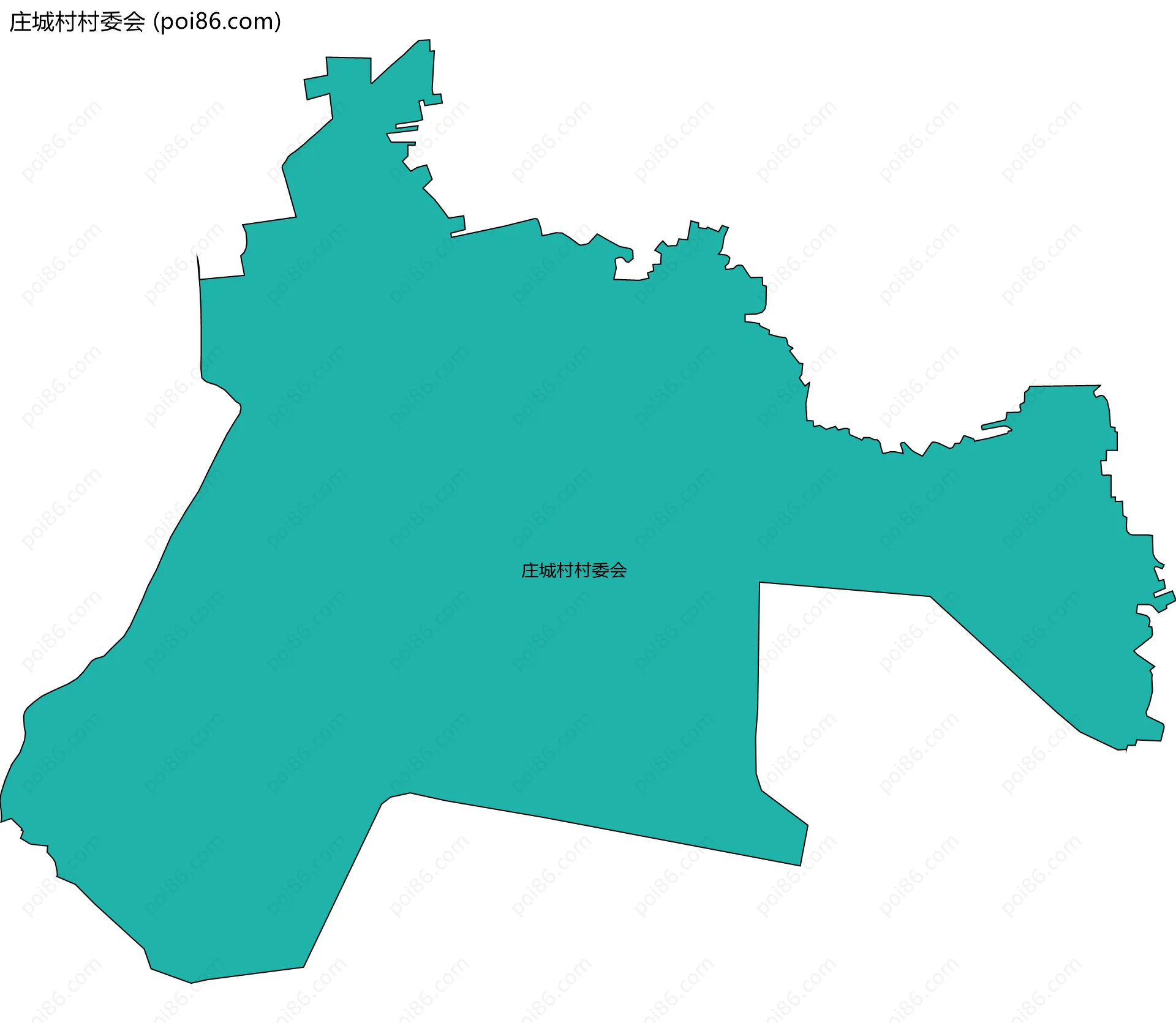 庄城村村委会边界地图