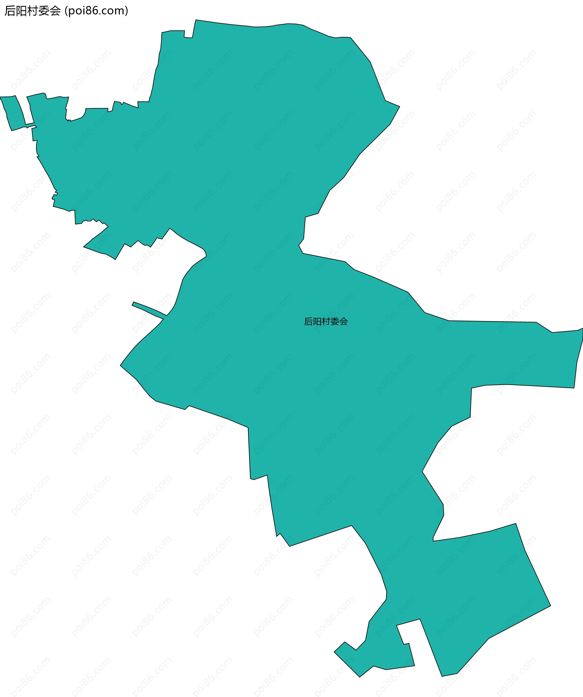 后阳村委会边界地图