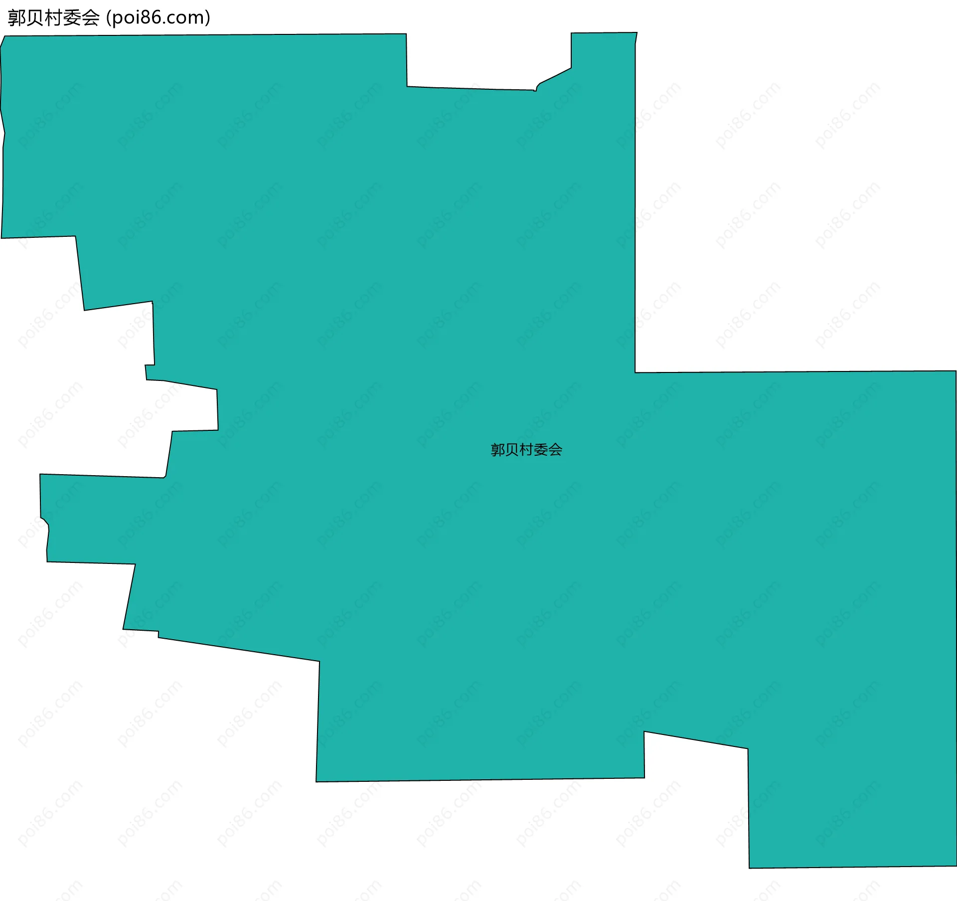 郭贝村委会边界地图