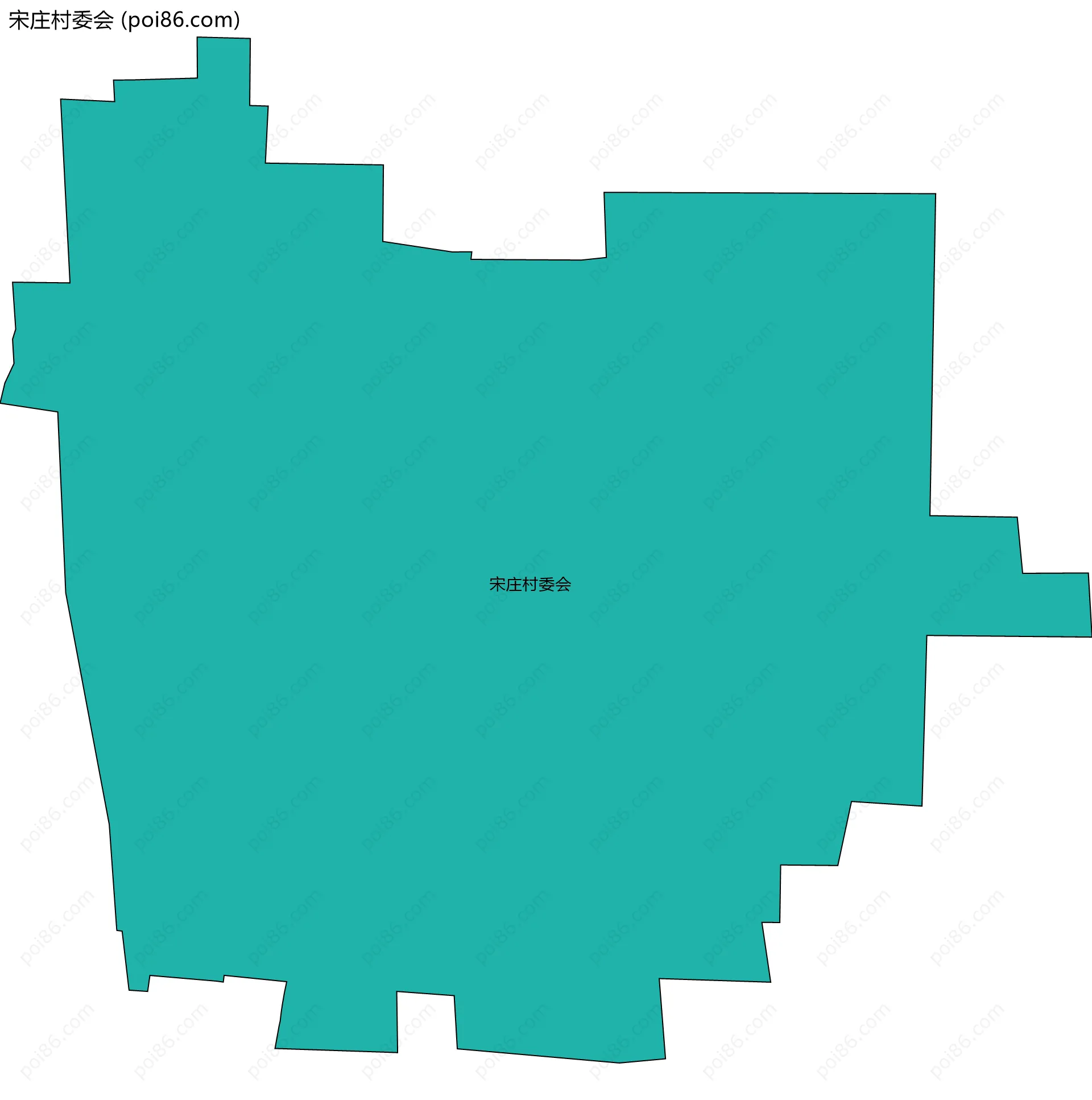 宋庄村委会边界地图