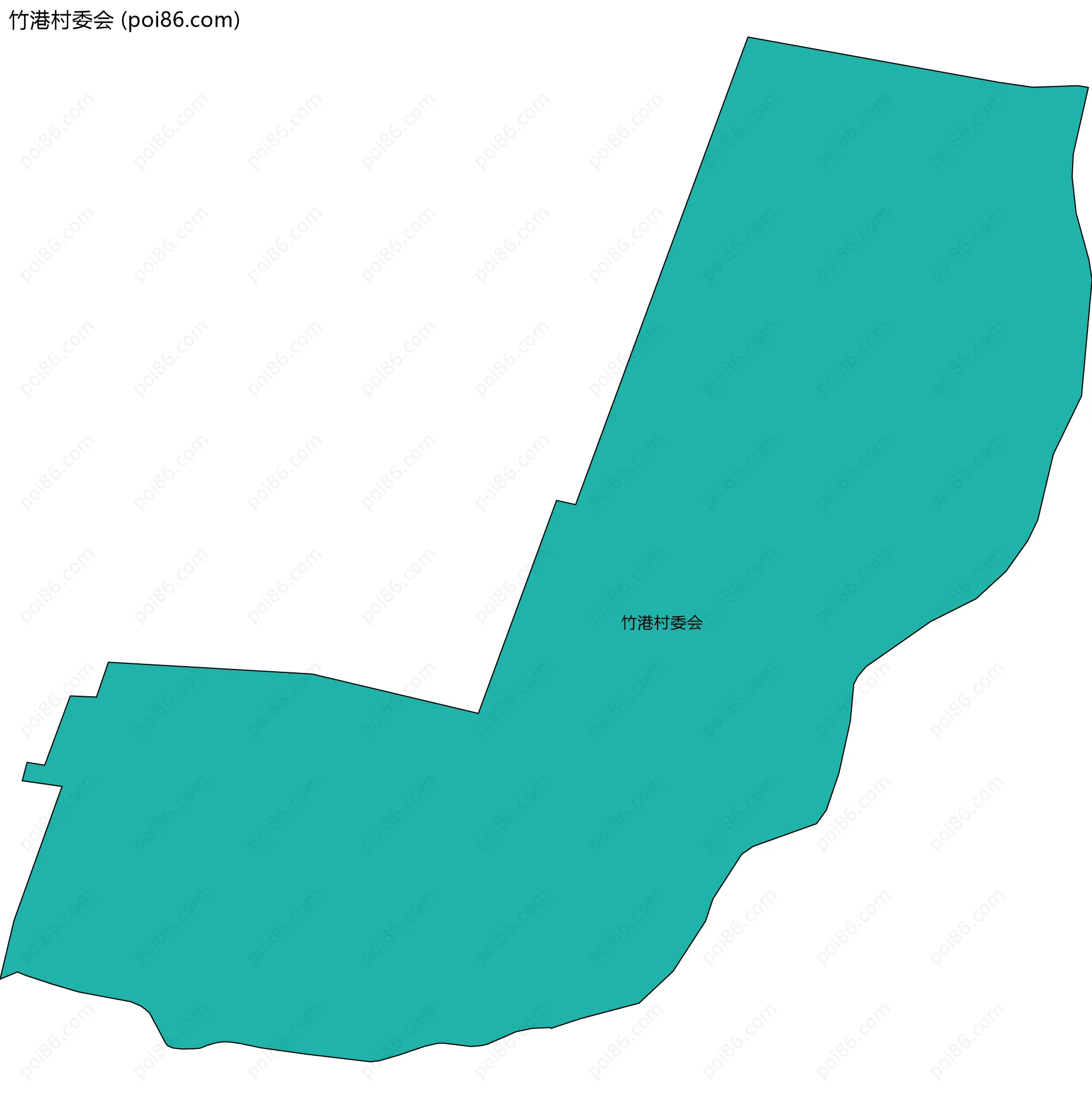 竹港村委会边界地图