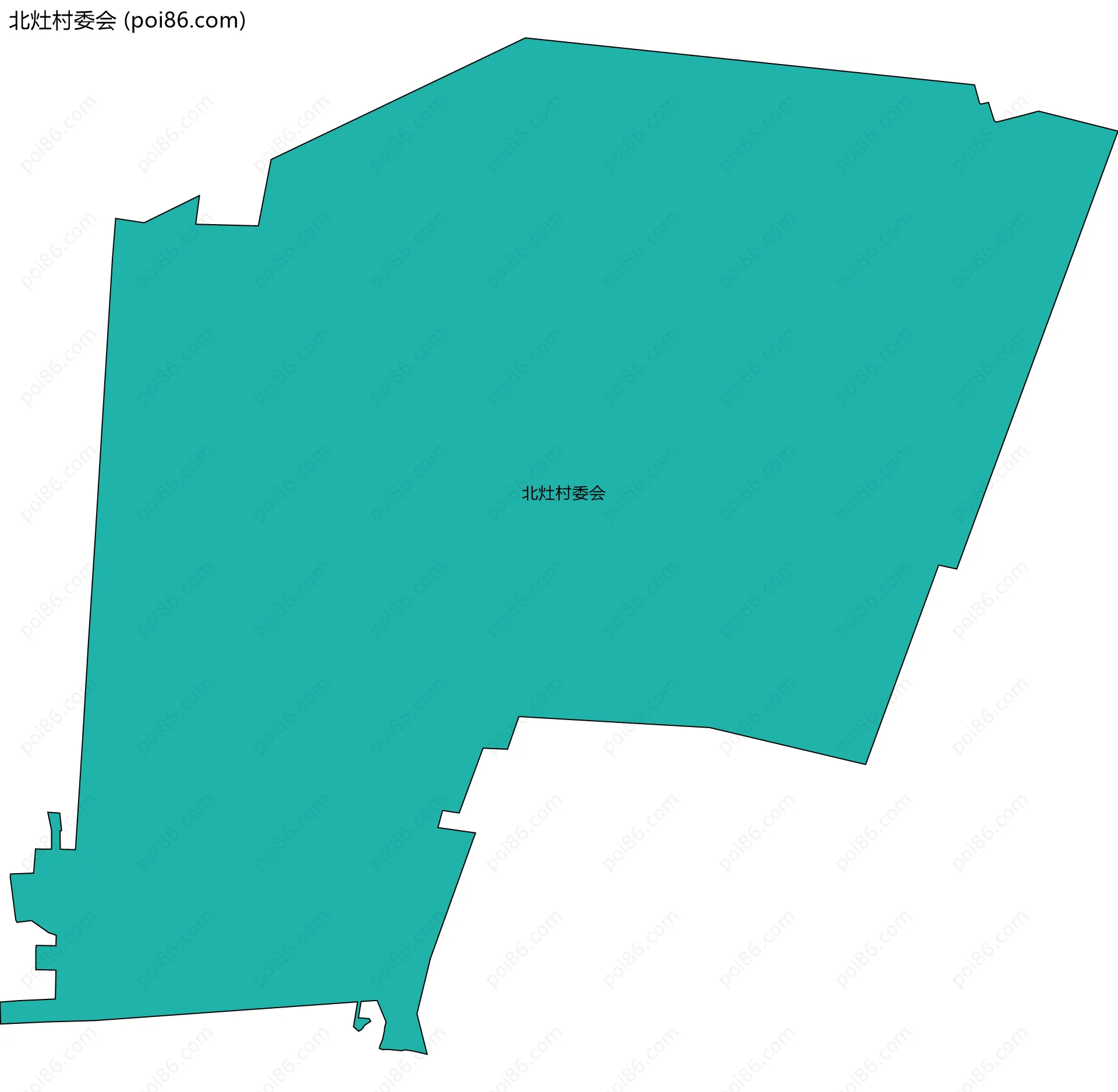 北灶村委会边界地图