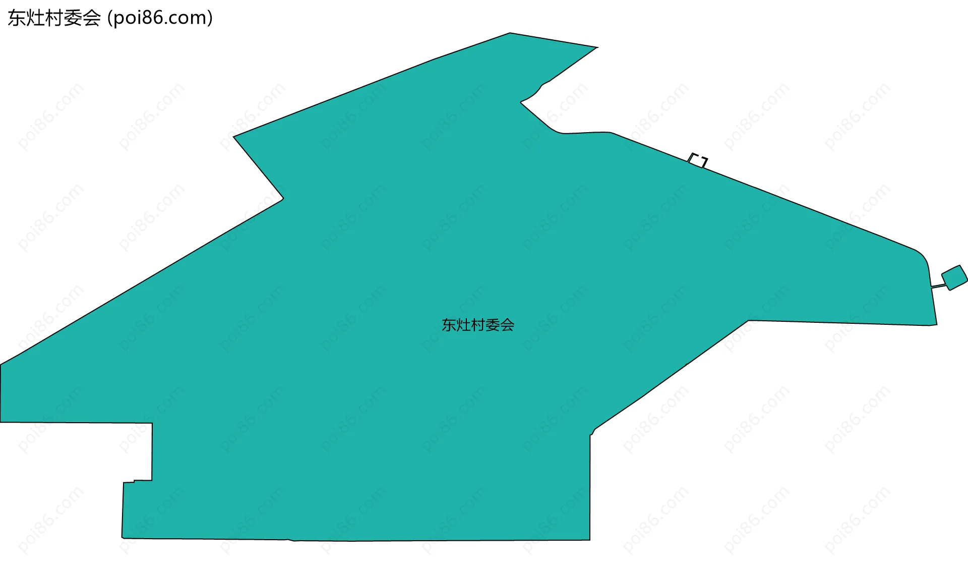东灶村委会边界地图