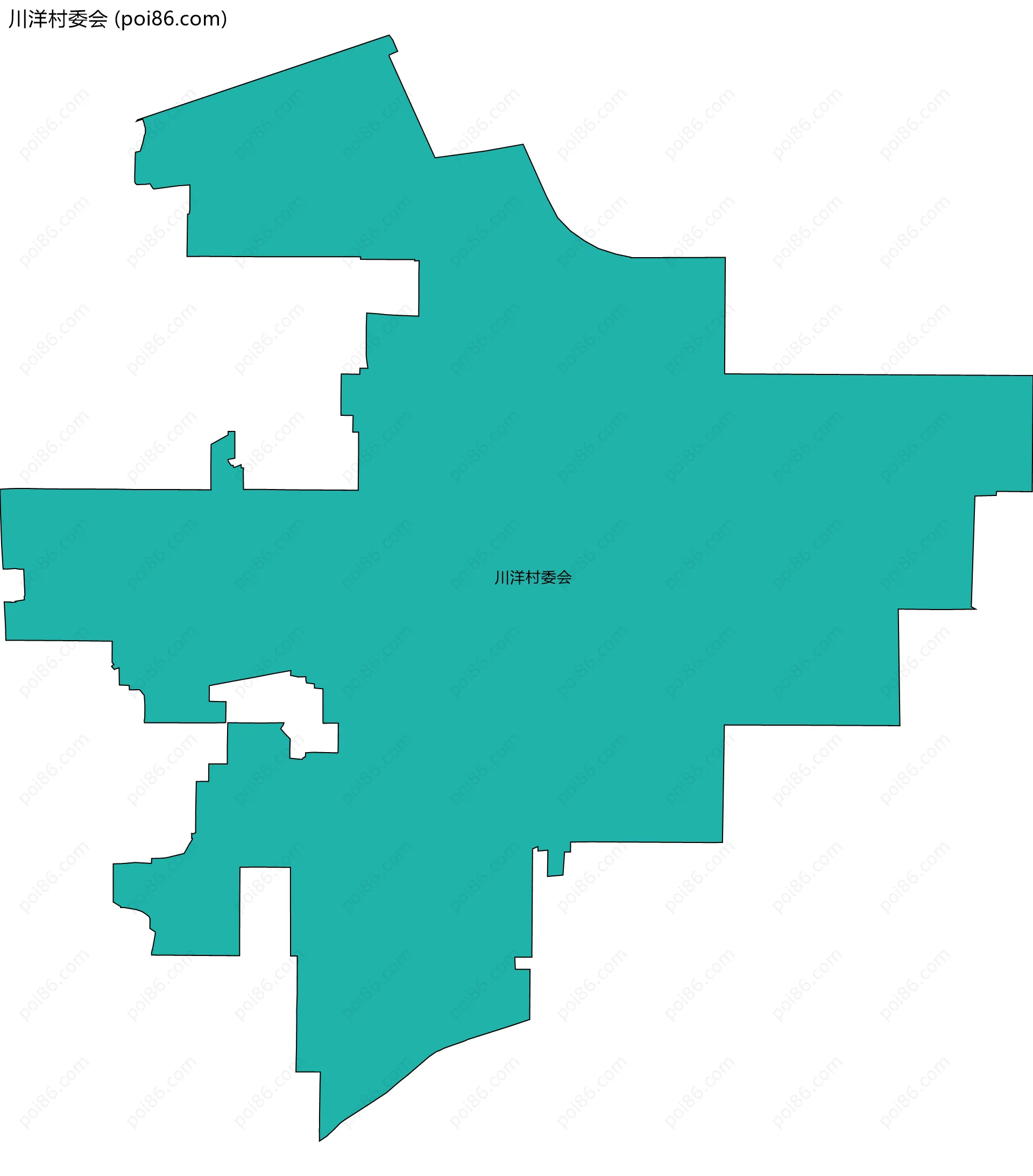 川洋村委会边界地图