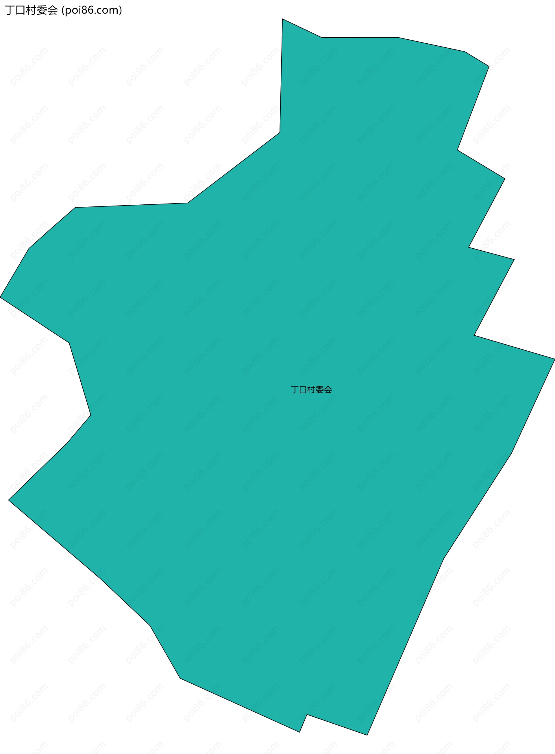 丁口村委会边界地图