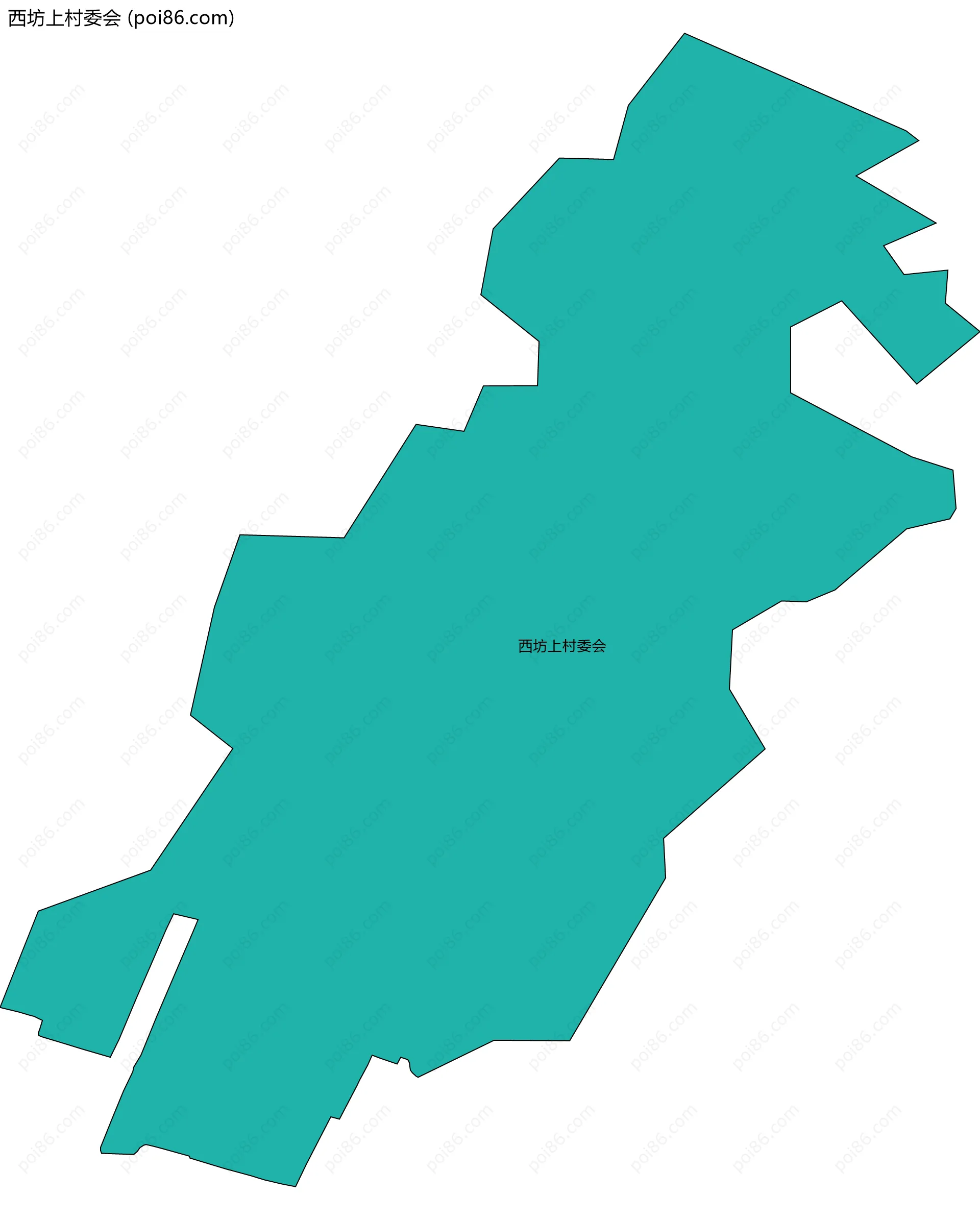 西坊上村委会边界地图