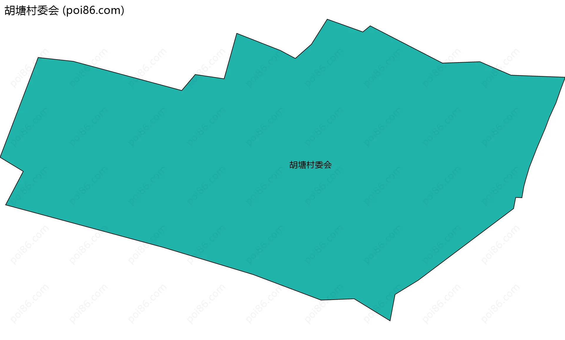 胡塘村委会边界地图