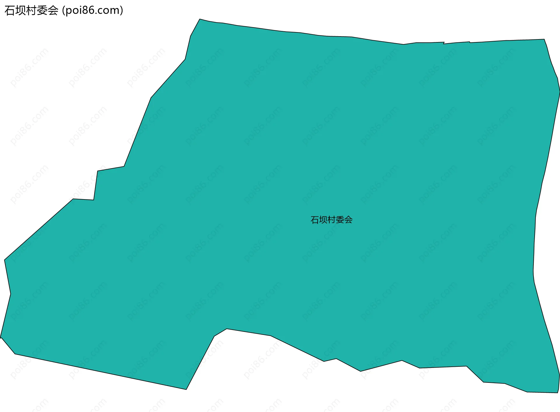 石坝村委会边界地图