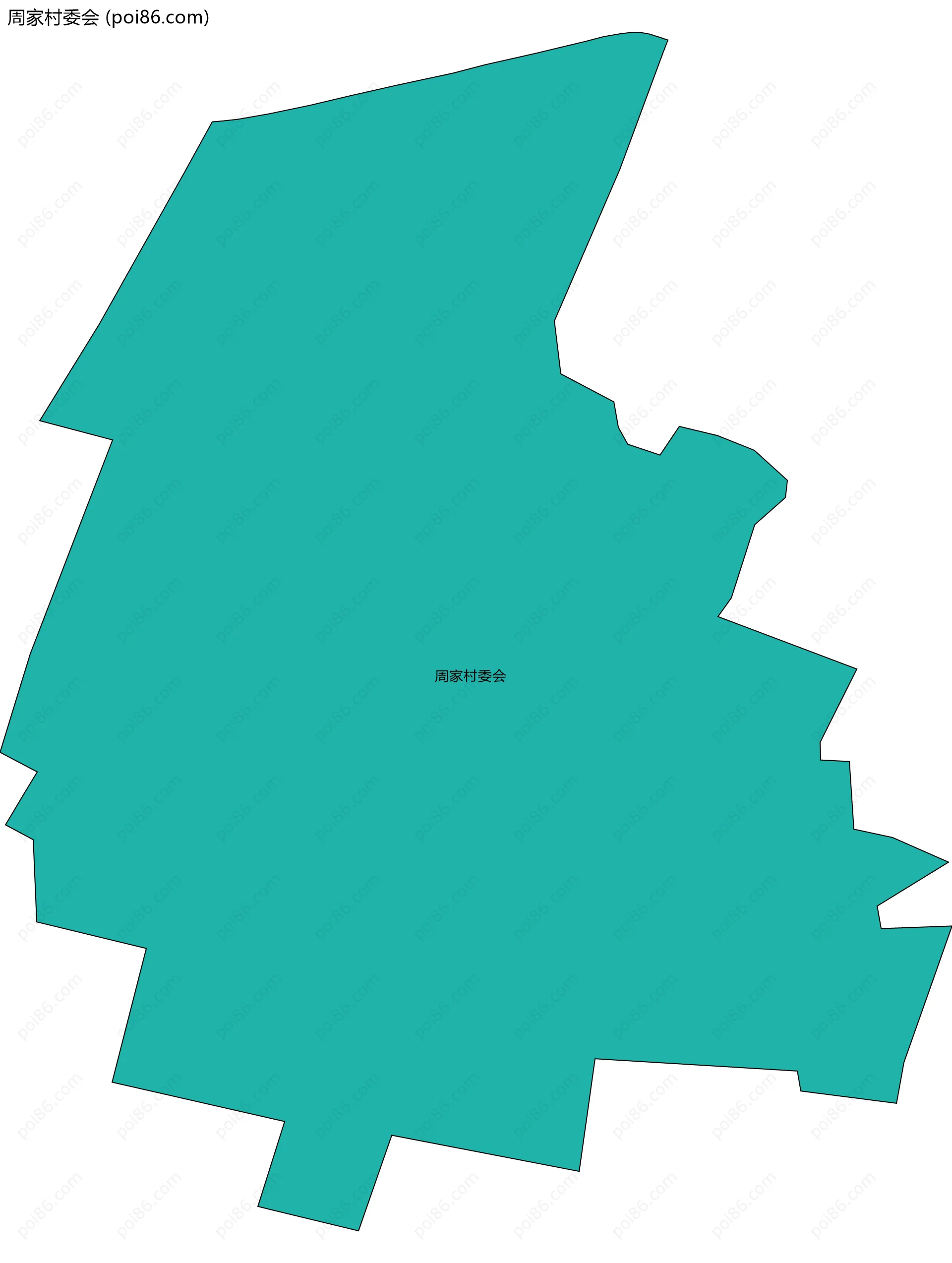 周家村委会边界地图