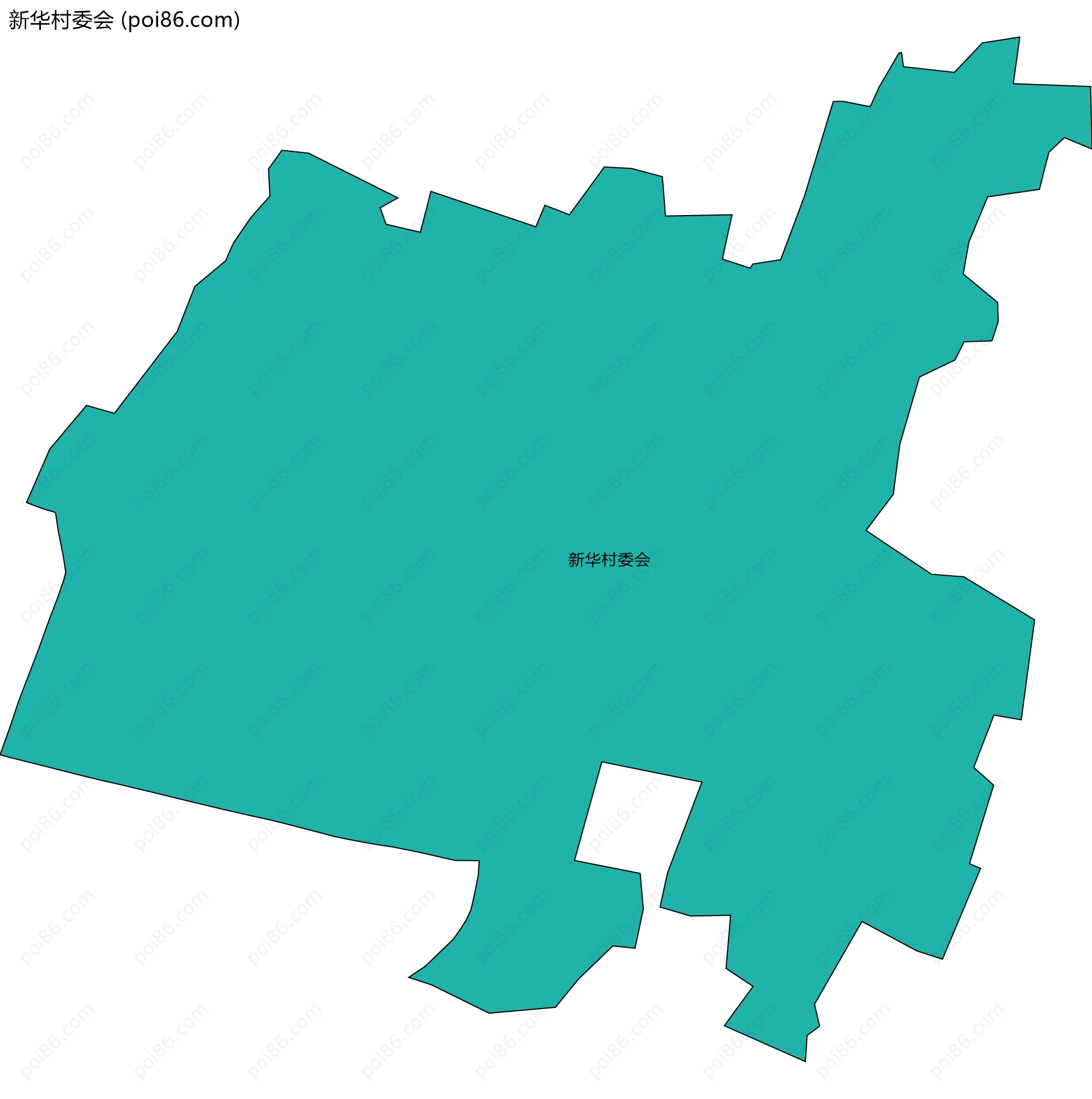 新华村委会边界地图
