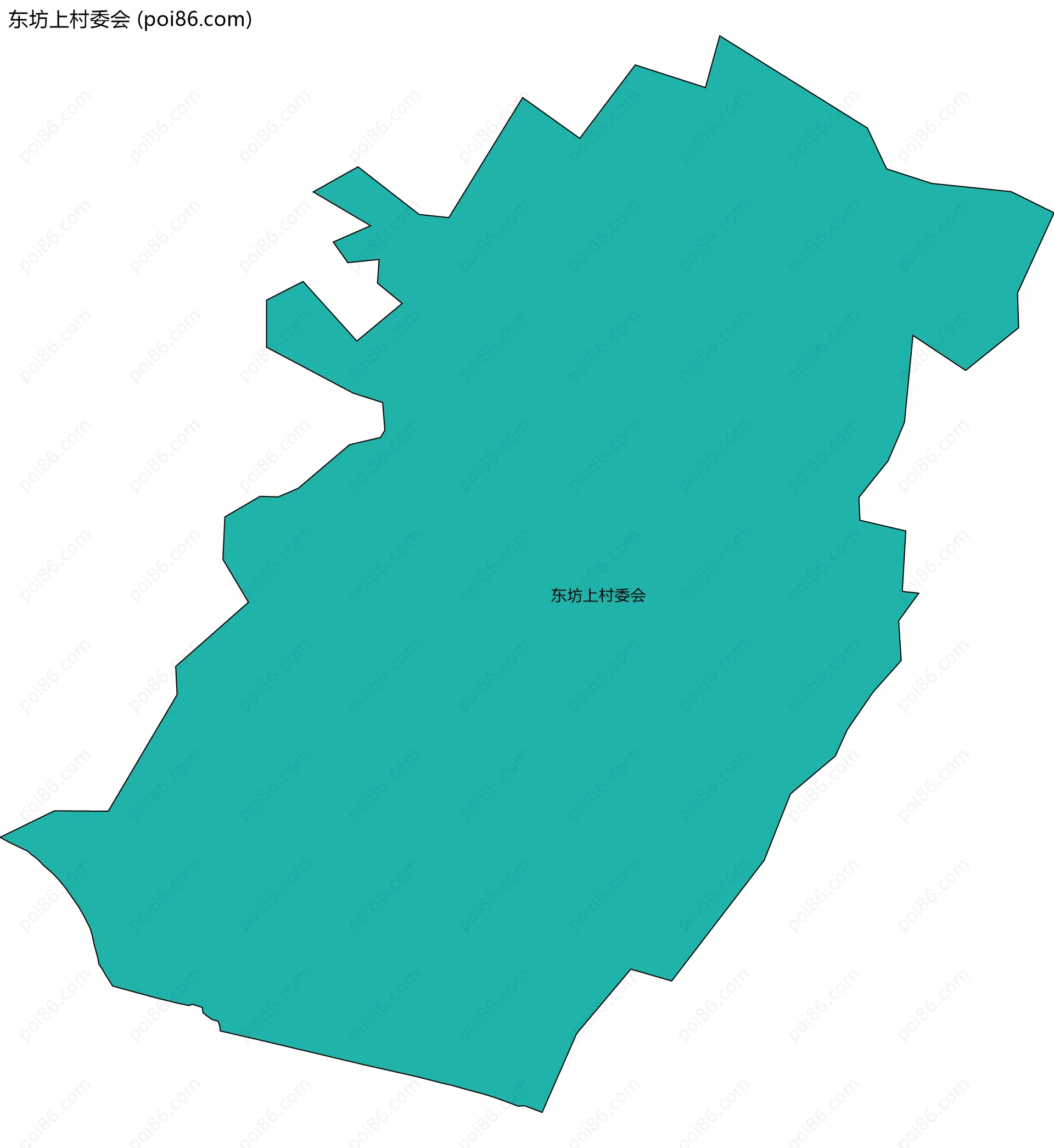 东坊上村委会边界地图