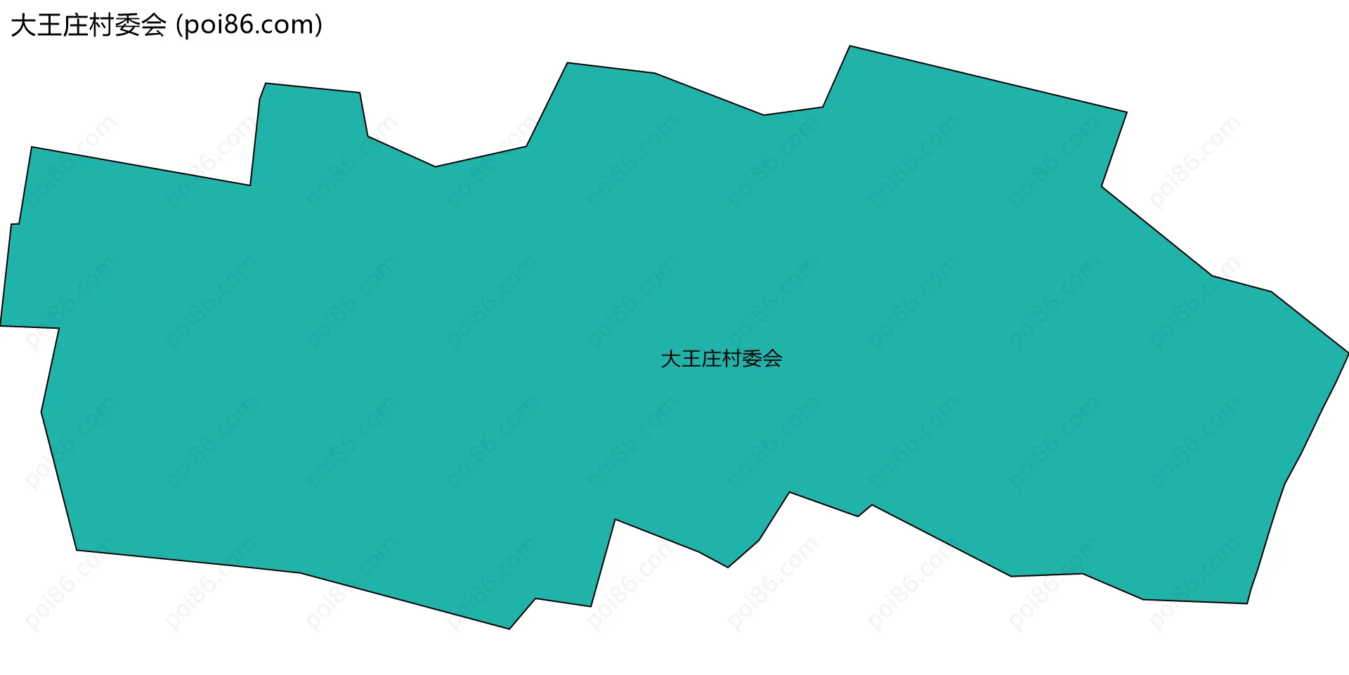 大王庄村委会边界地图