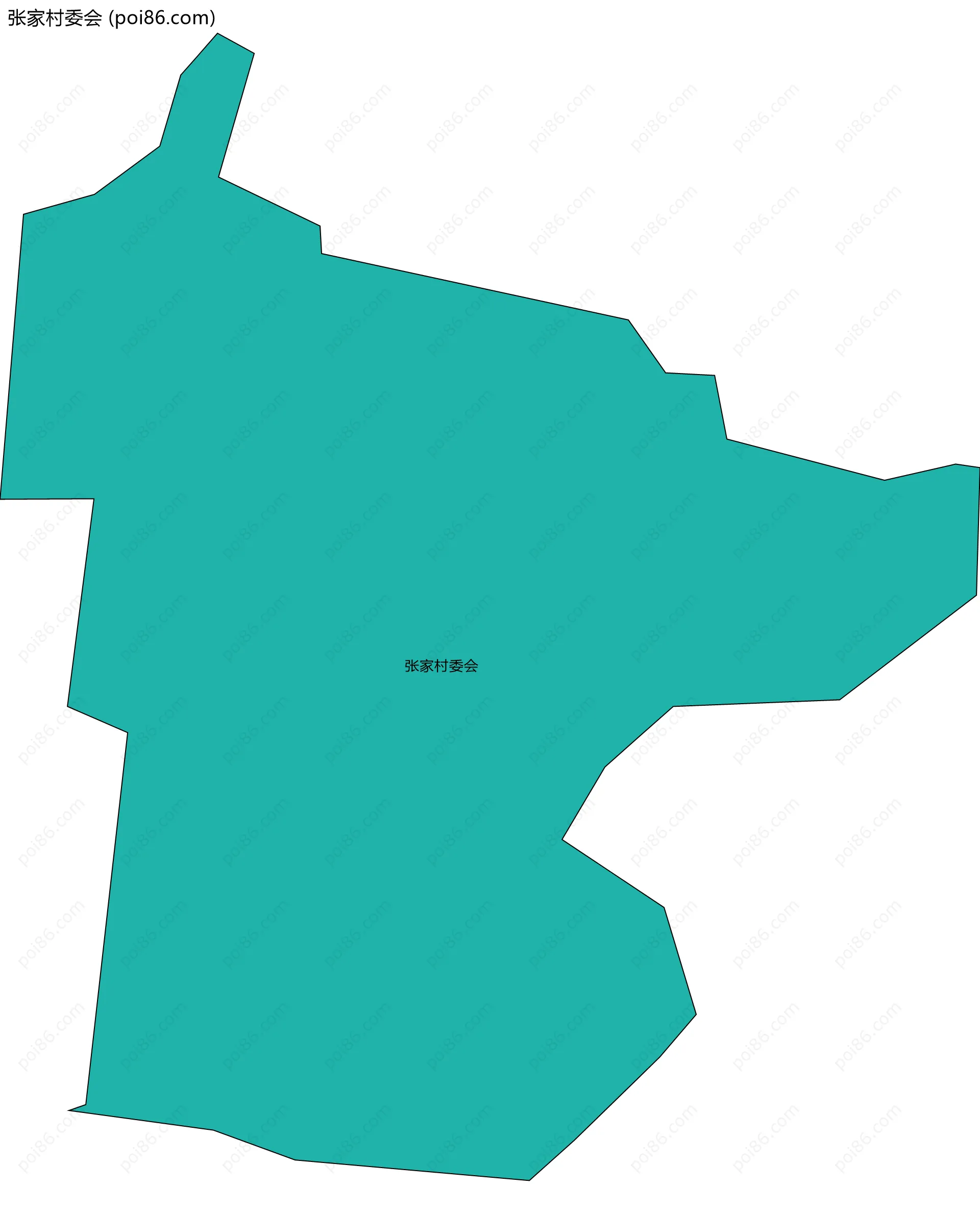 张家村委会边界地图