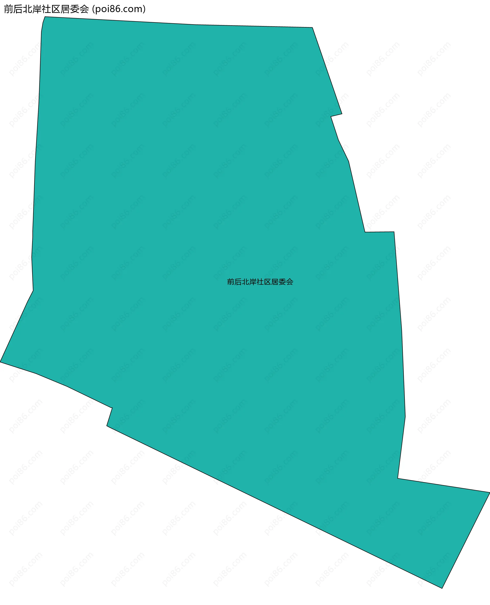 前后北岸社区居委会边界地图