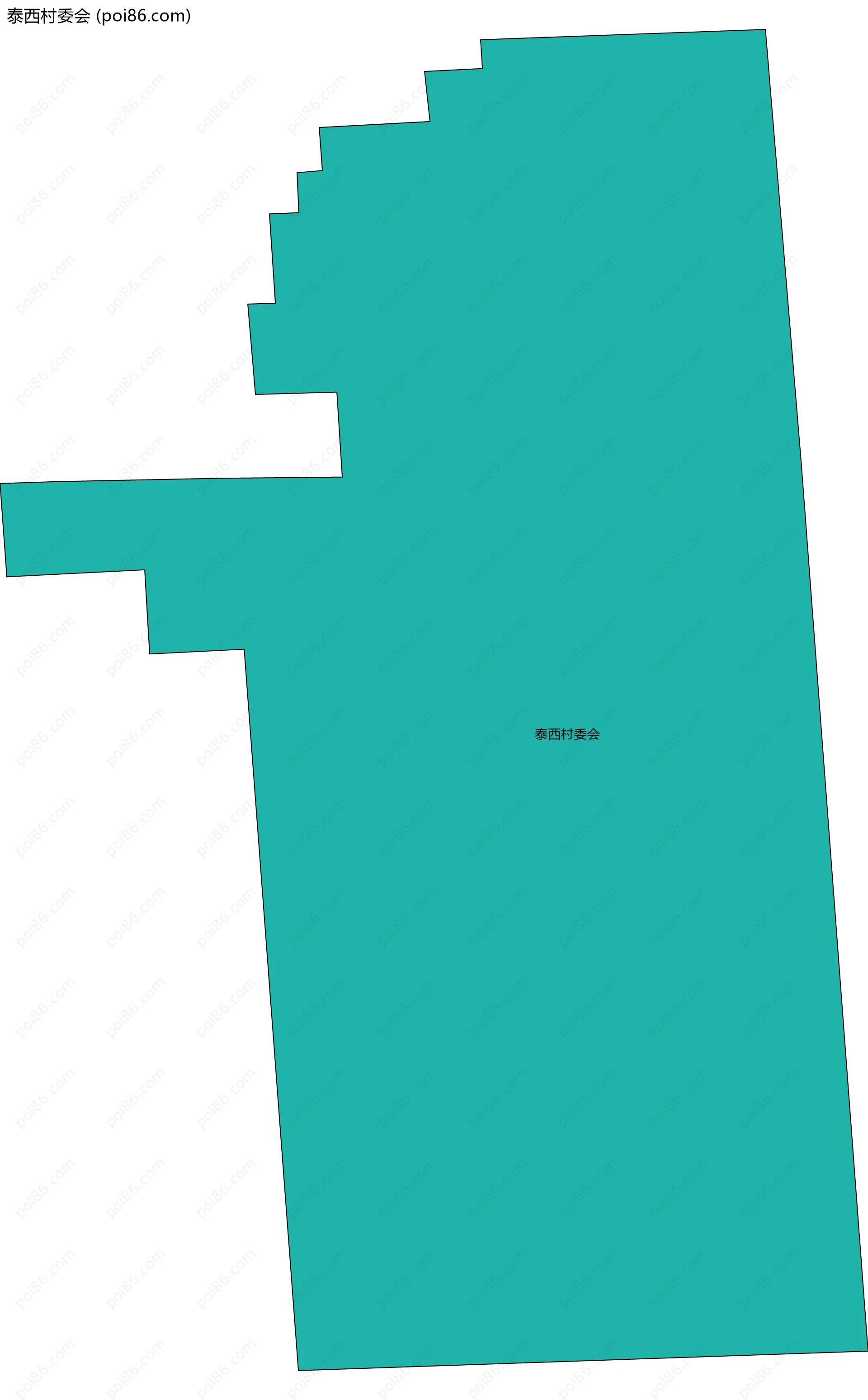 泰西村委会边界地图