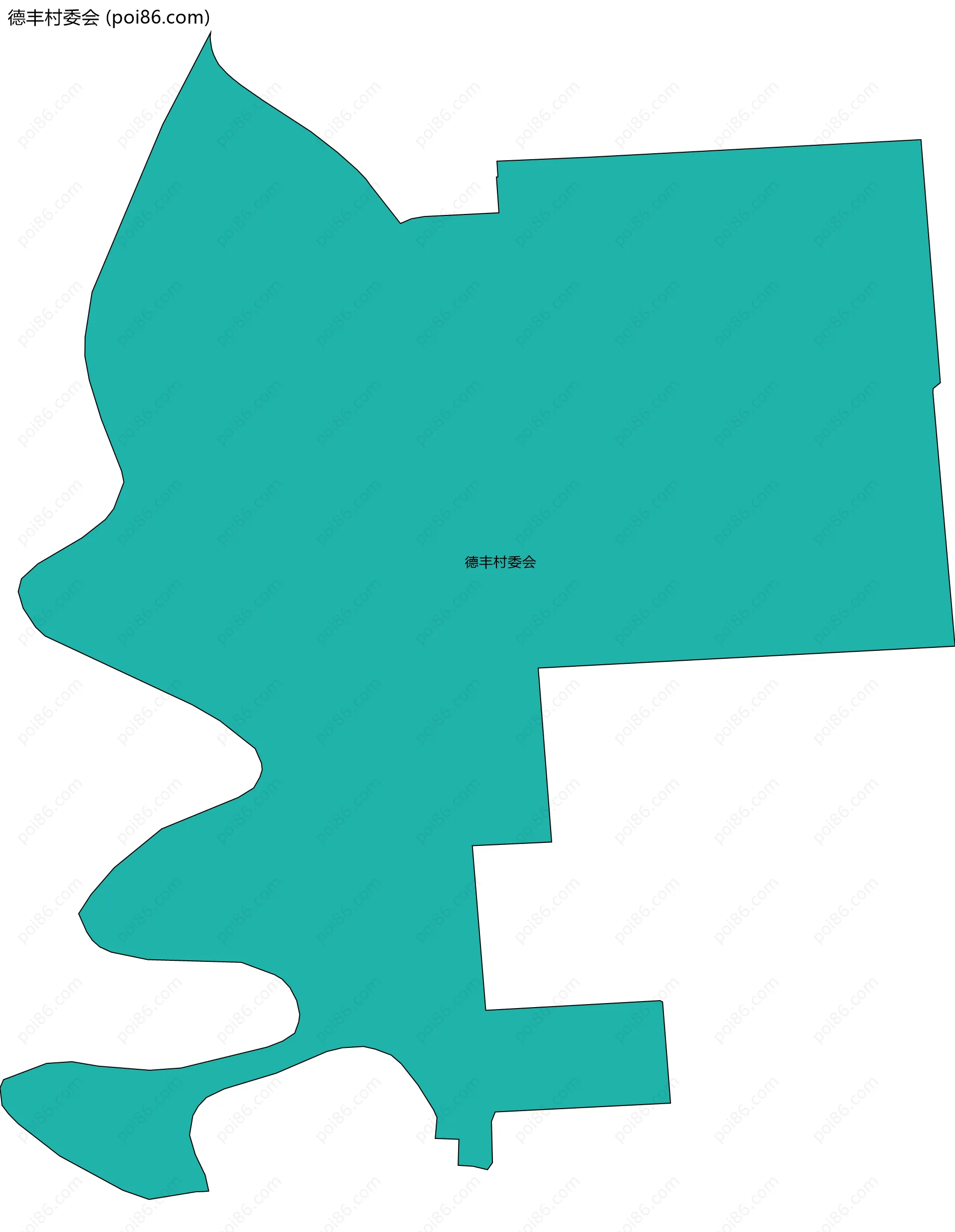 德丰村委会边界地图