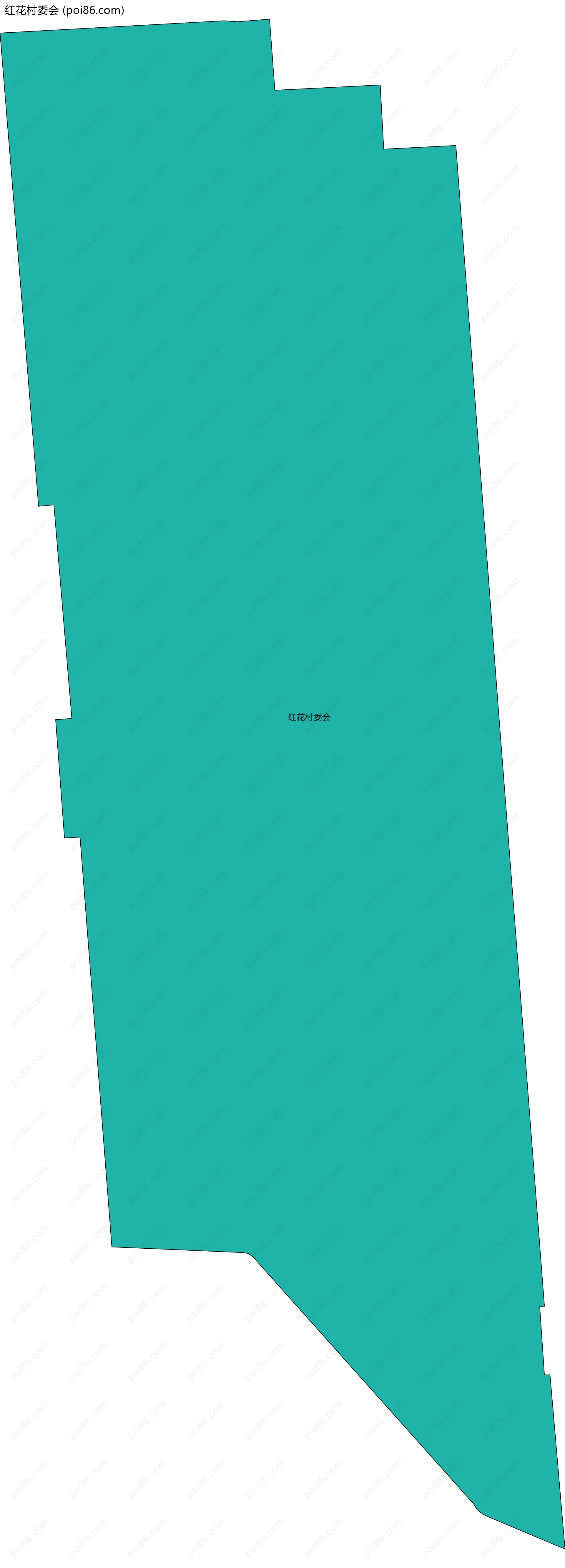 红花村委会边界地图