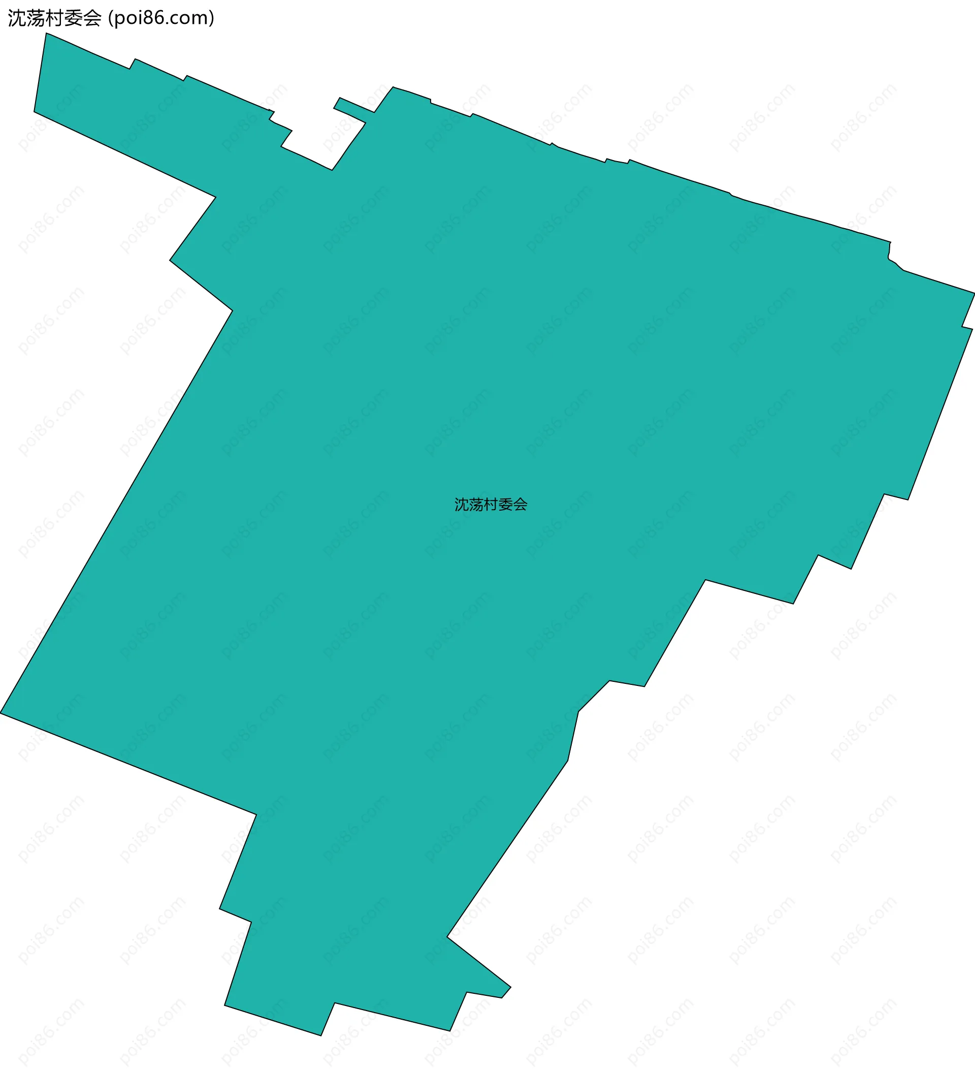 沈荡村委会边界地图