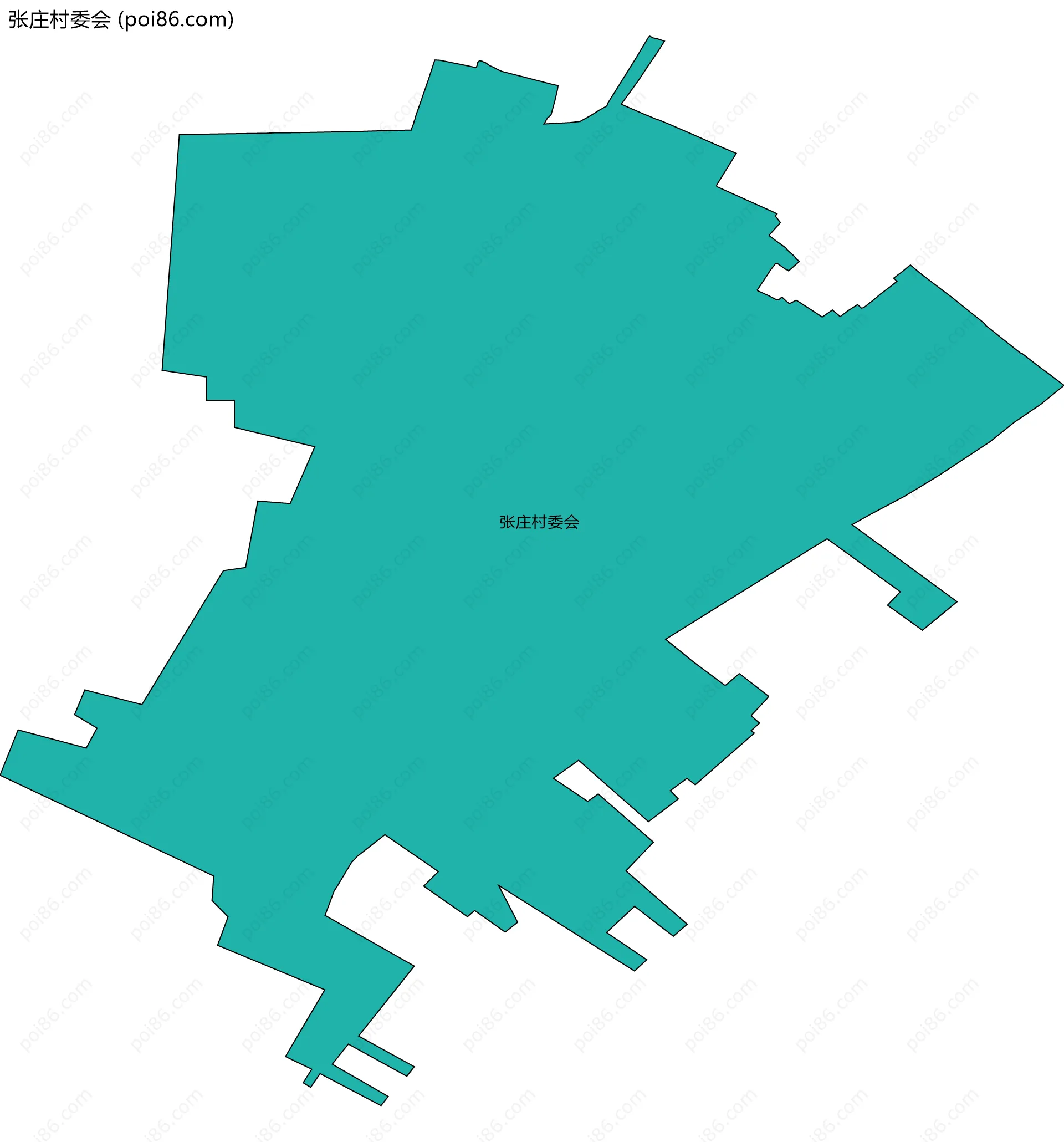张庄村委会边界地图