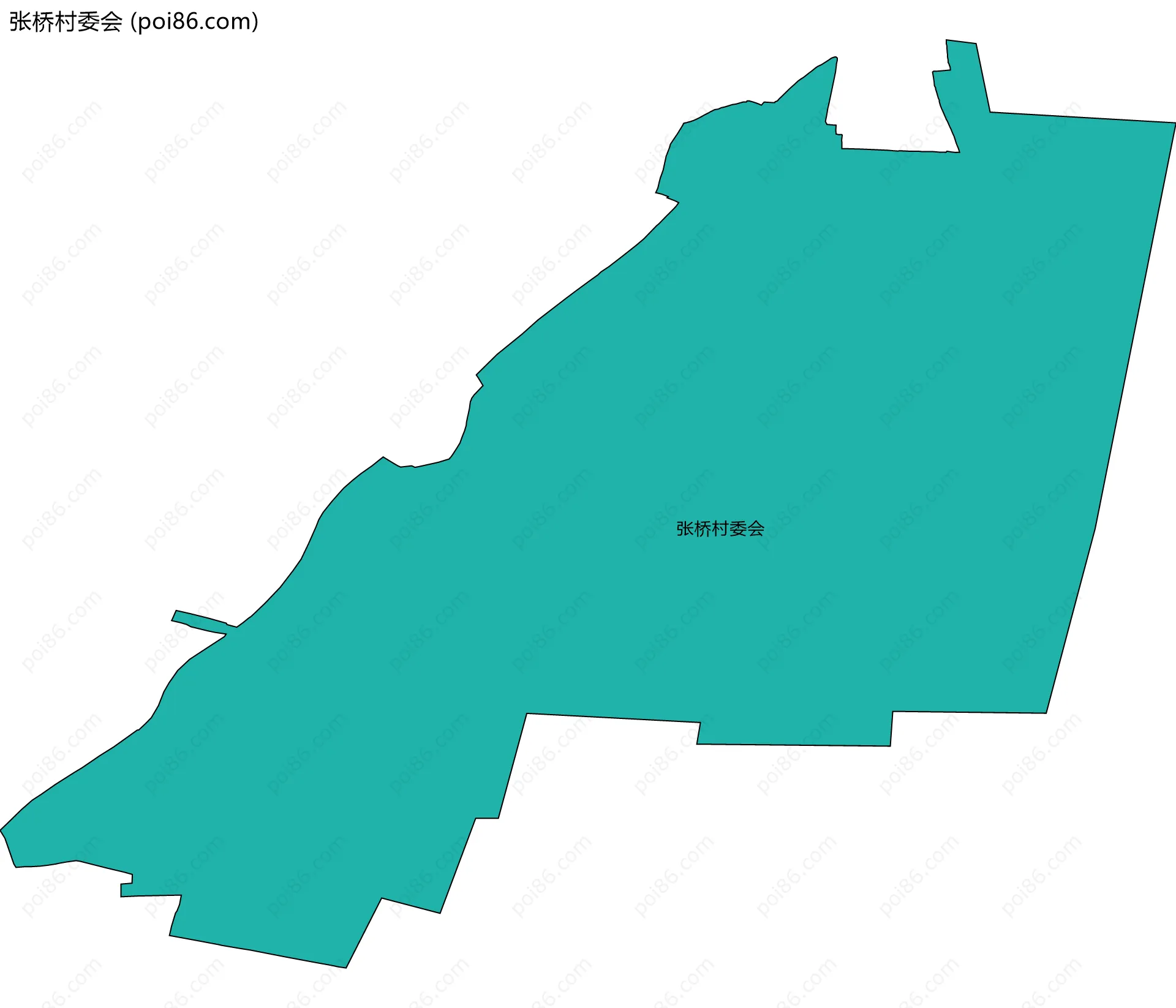 张桥村委会边界地图