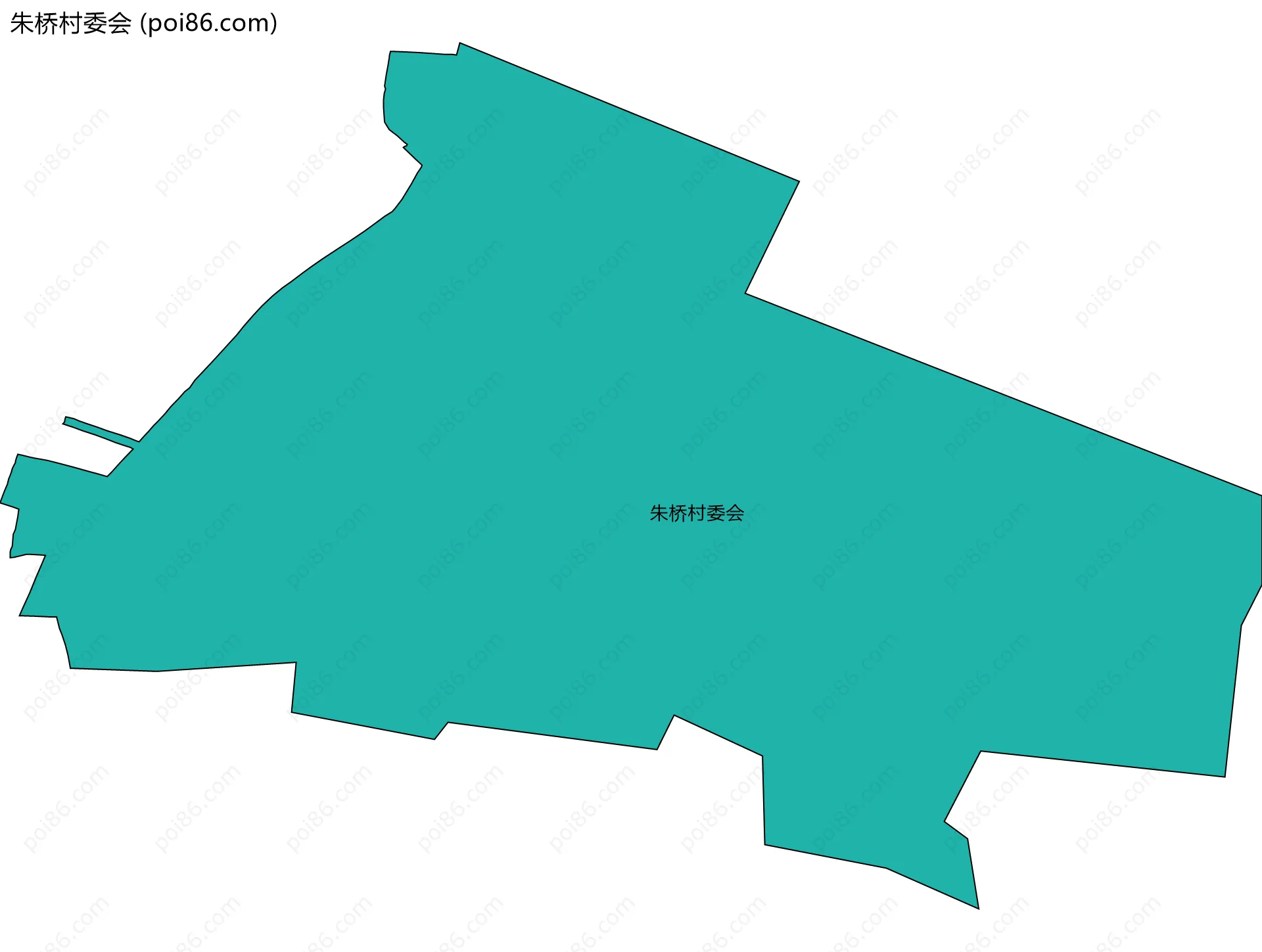 朱桥村委会边界地图