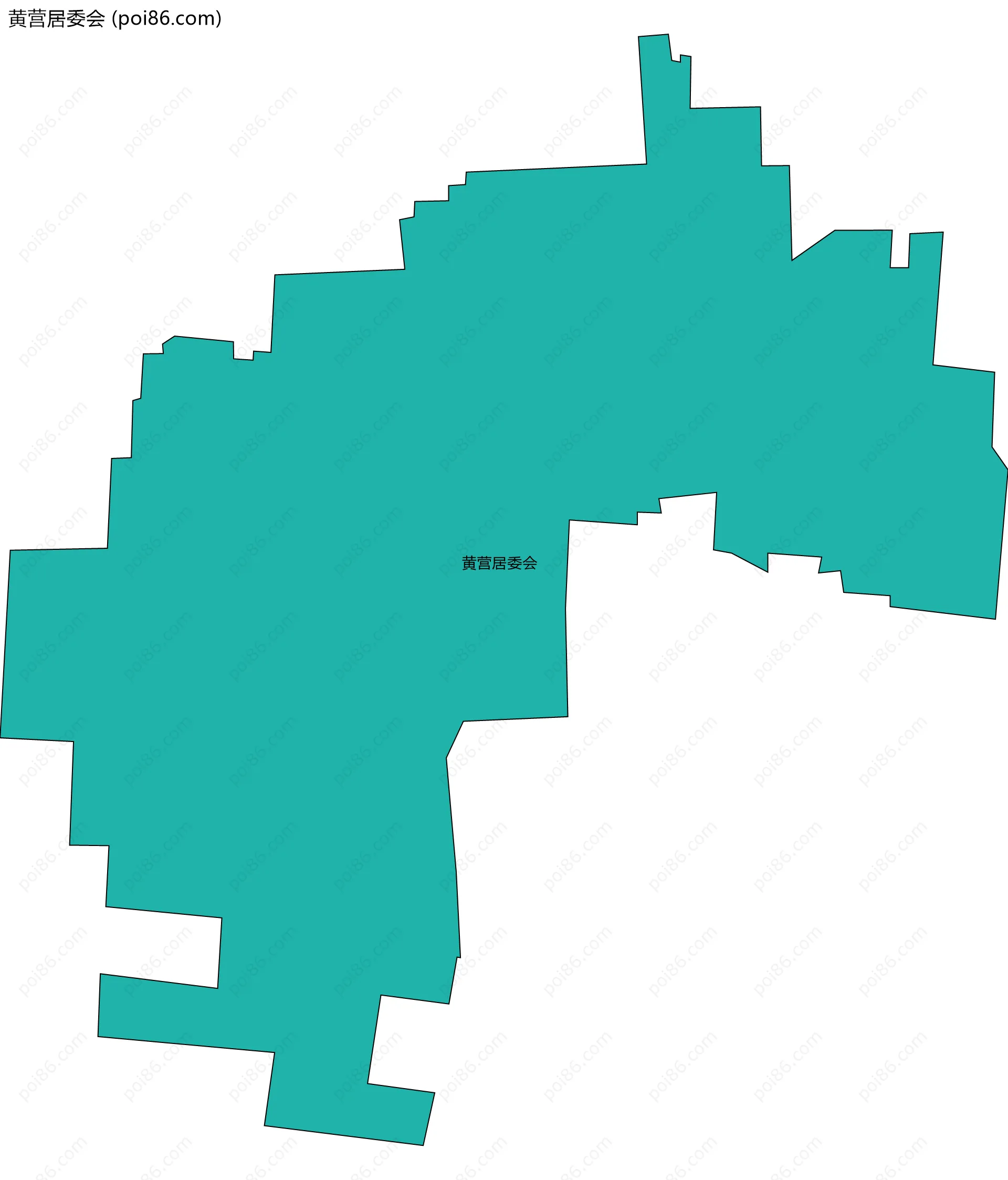 黄营居委会边界地图