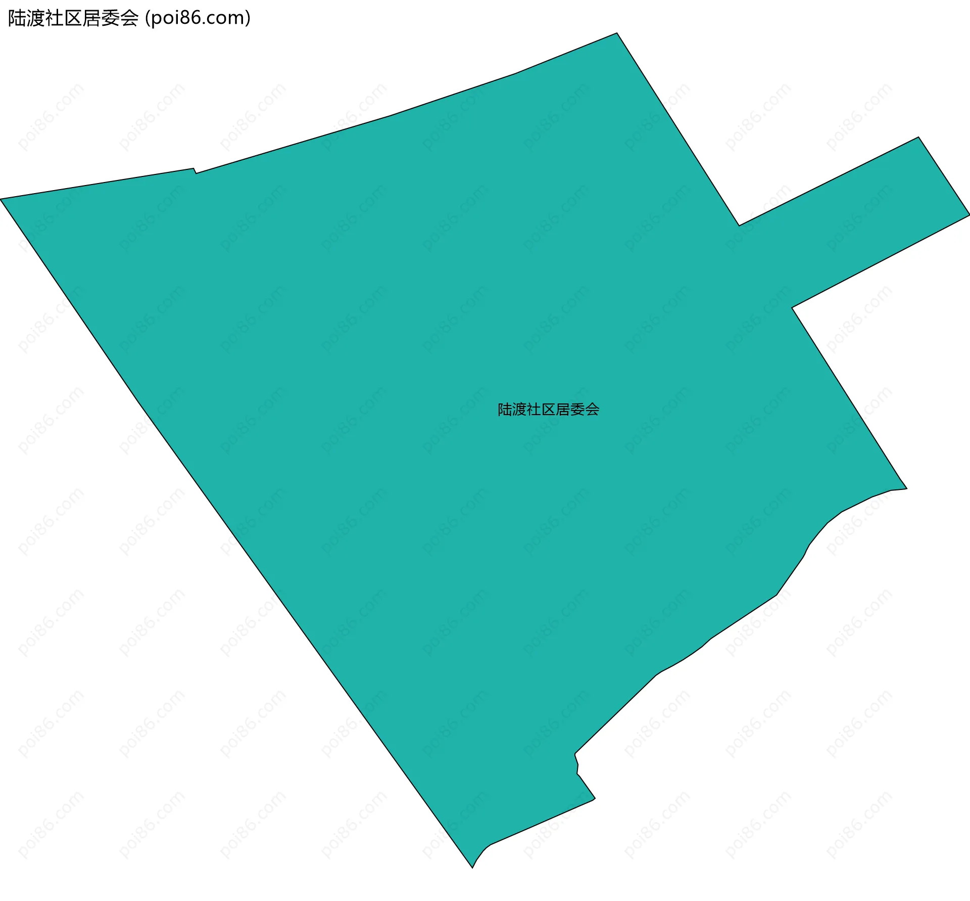 陆渡社区居委会边界地图