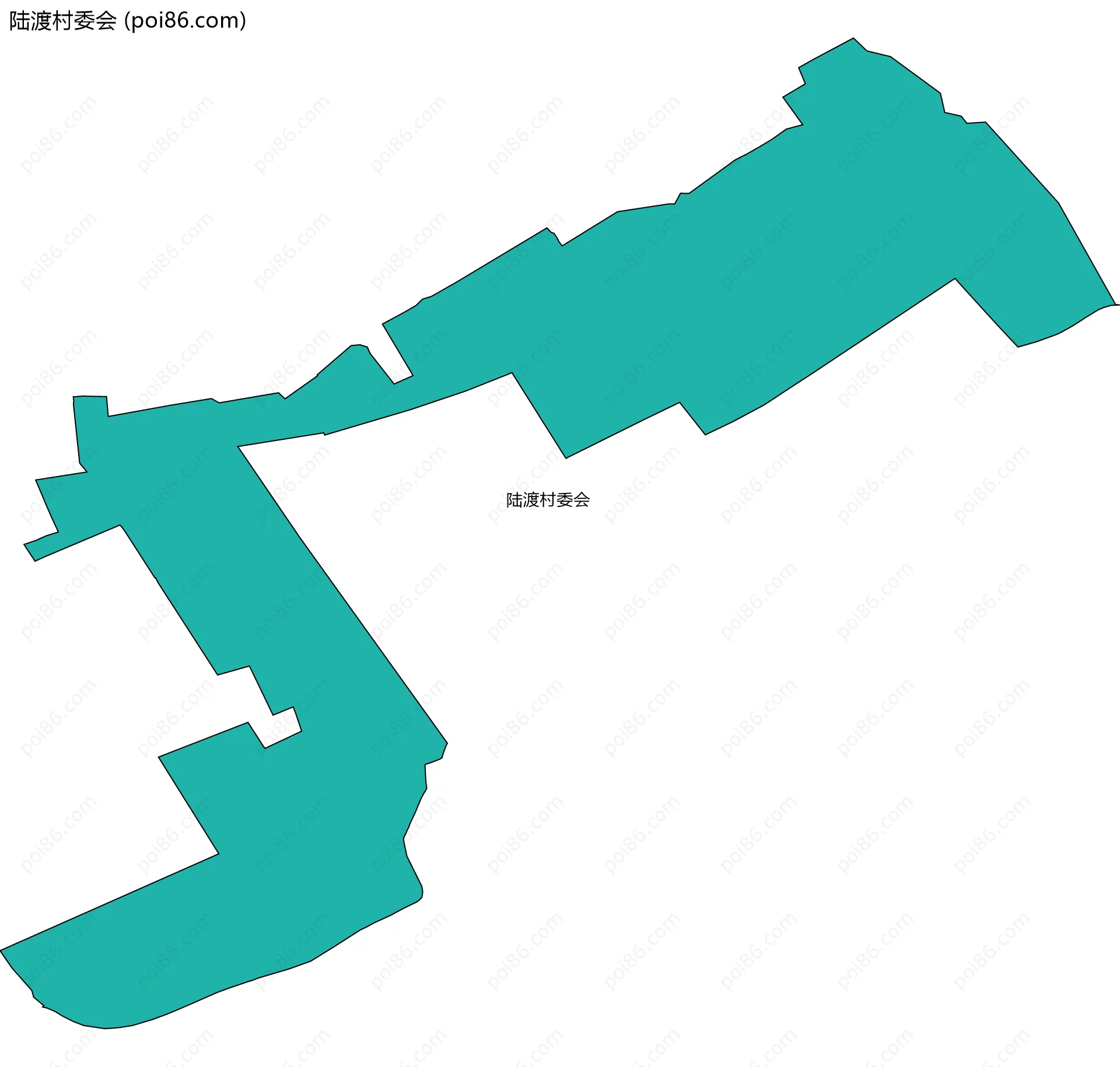 陆渡村委会边界地图