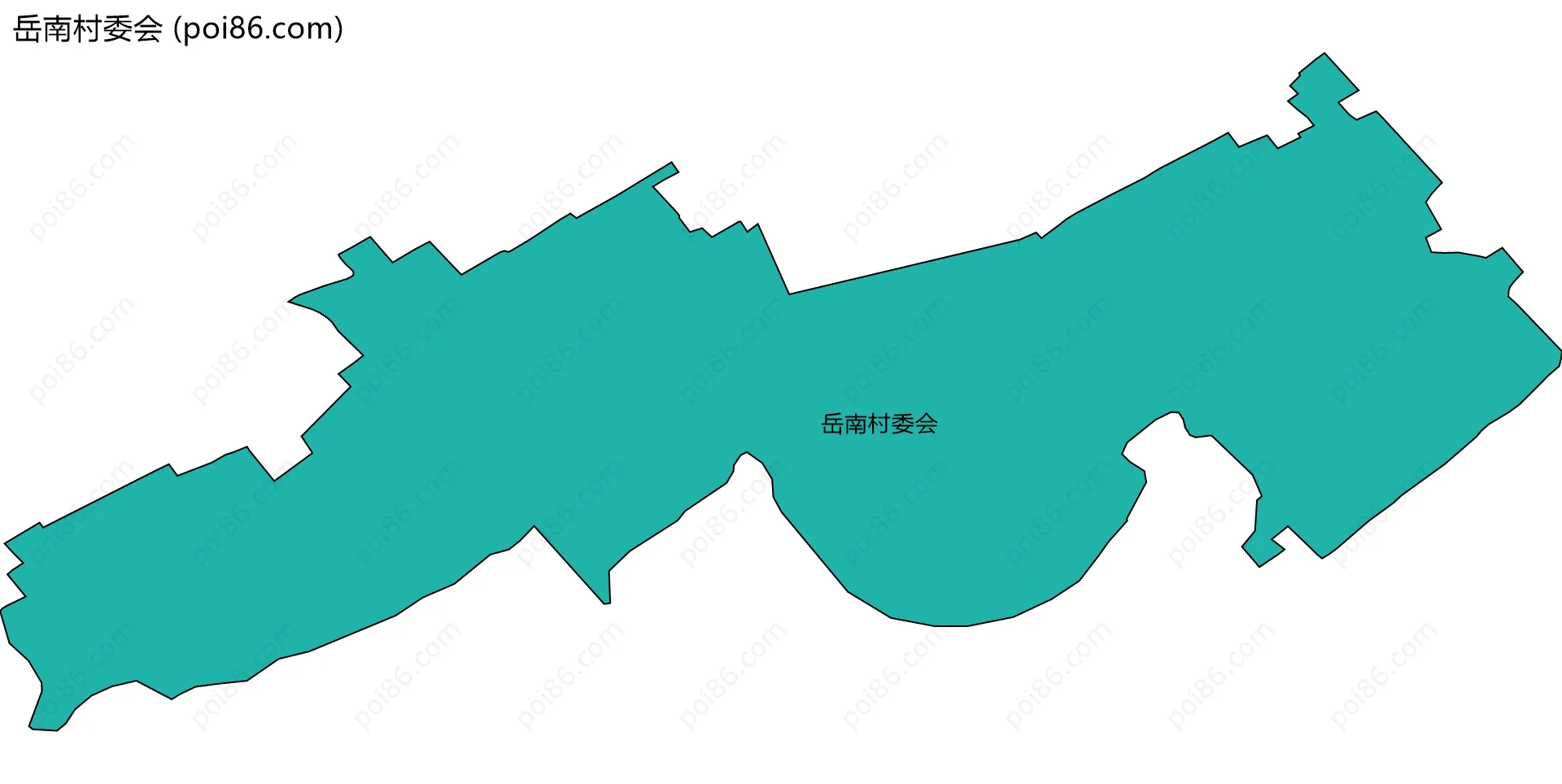 岳南村委会边界地图