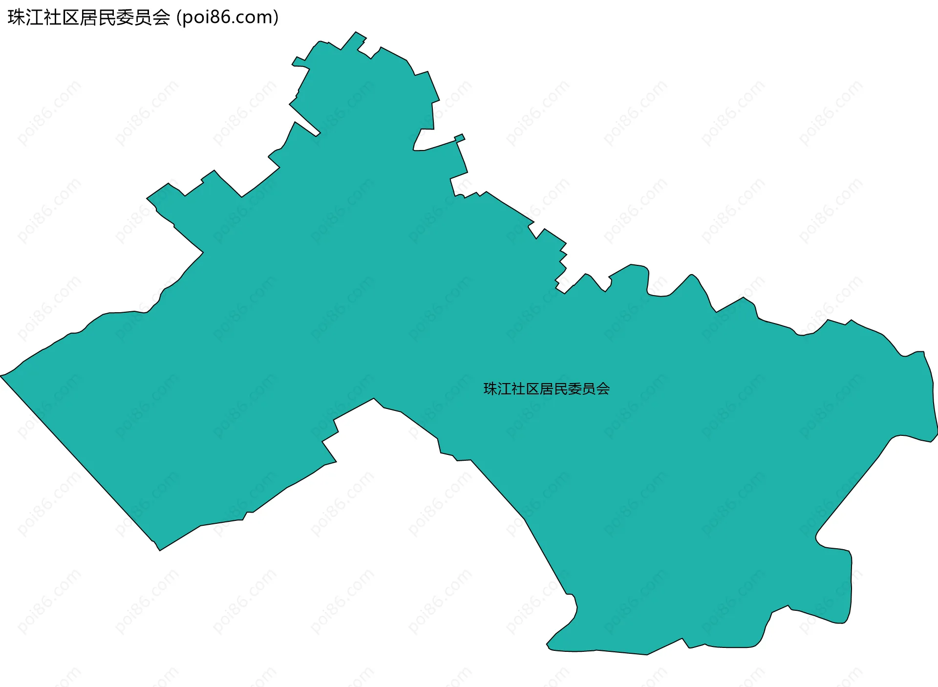 珠江社区居民委员会边界地图