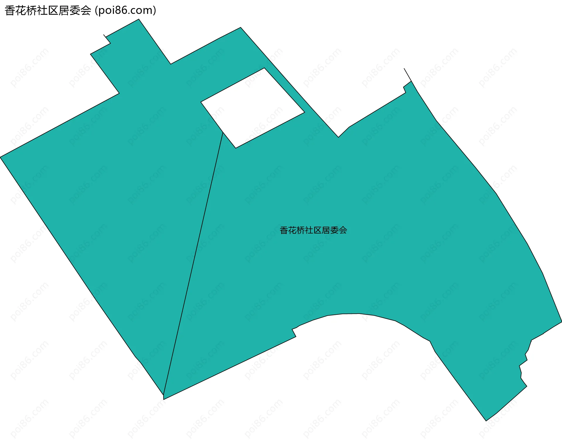 香花桥社区居委会边界地图