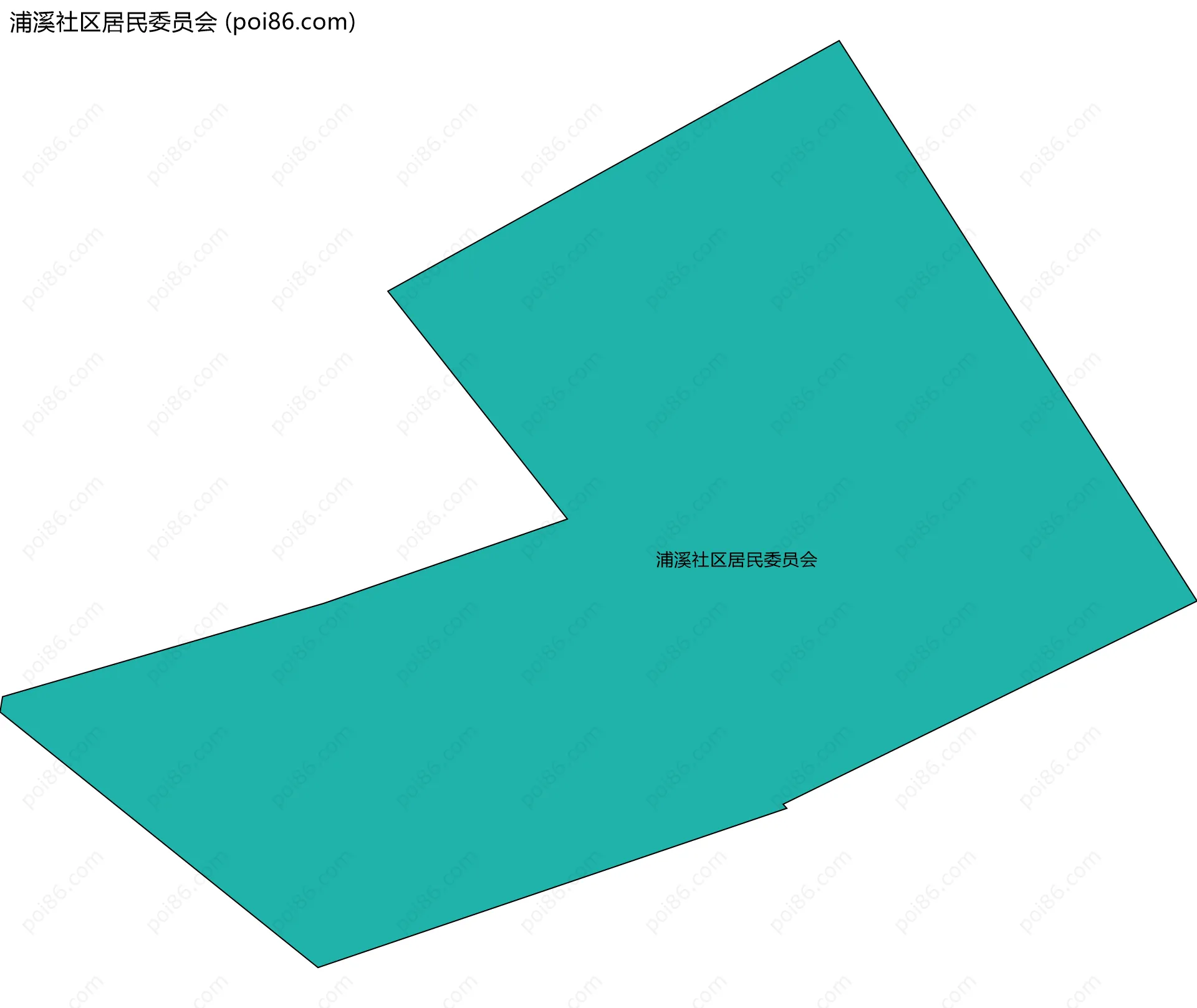 浦溪社区居民委员会边界地图