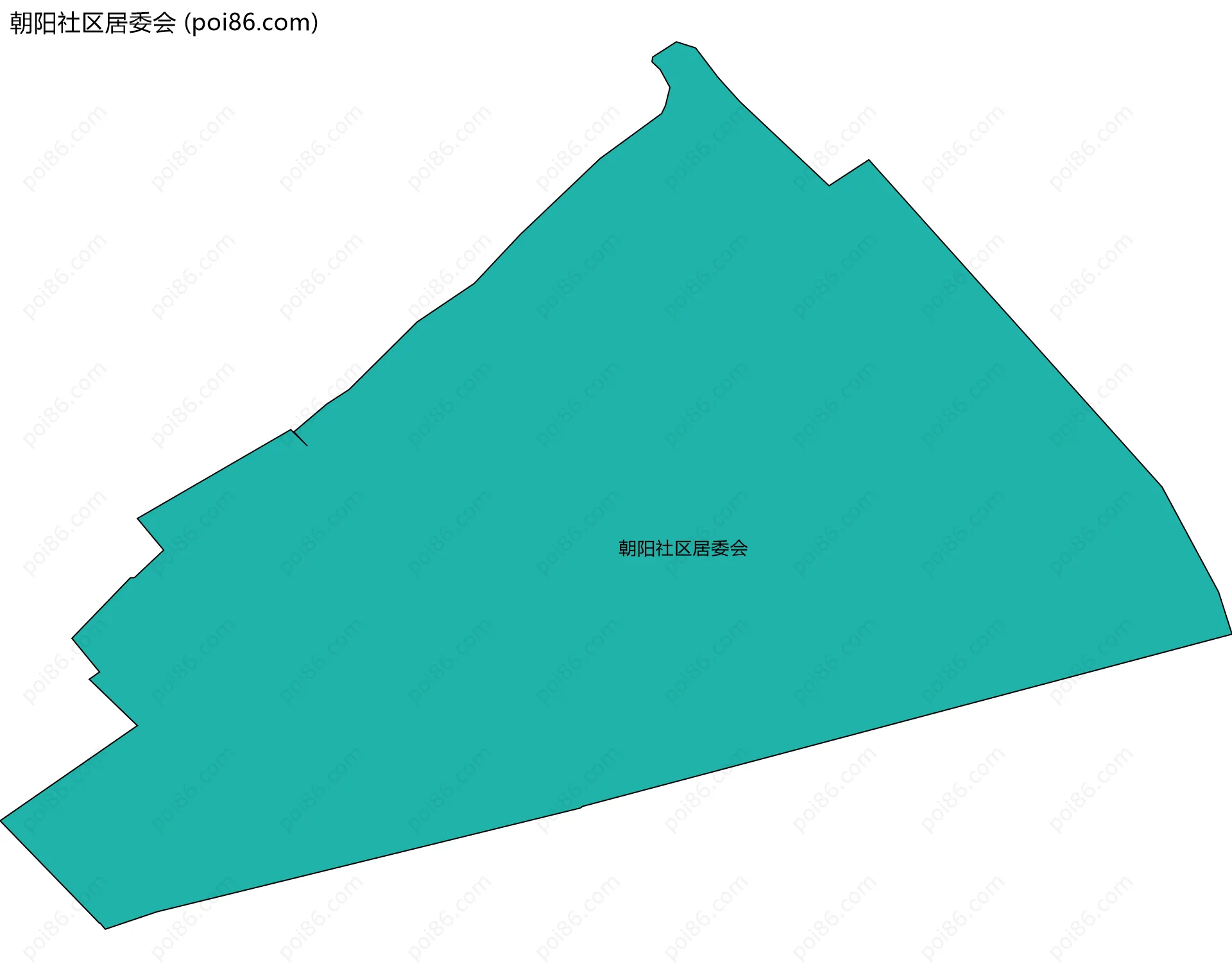 朝阳社区居委会边界地图