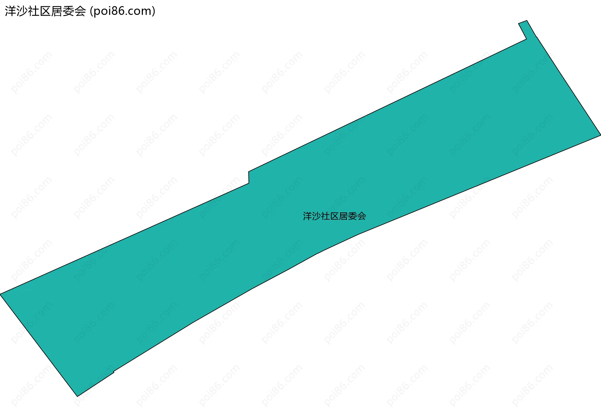 洋沙社区居委会边界地图